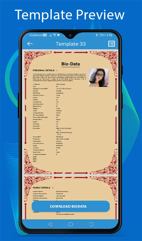 Marriage Biodata Maker 2025 | Indus Appstore | Screenshot