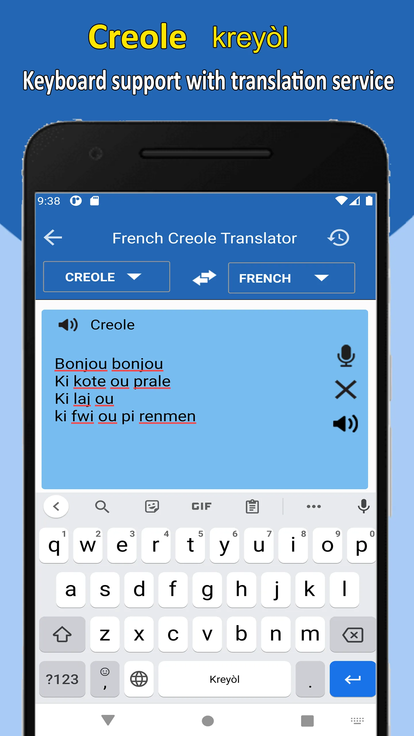 French Creole Translator | Indus Appstore | Screenshot