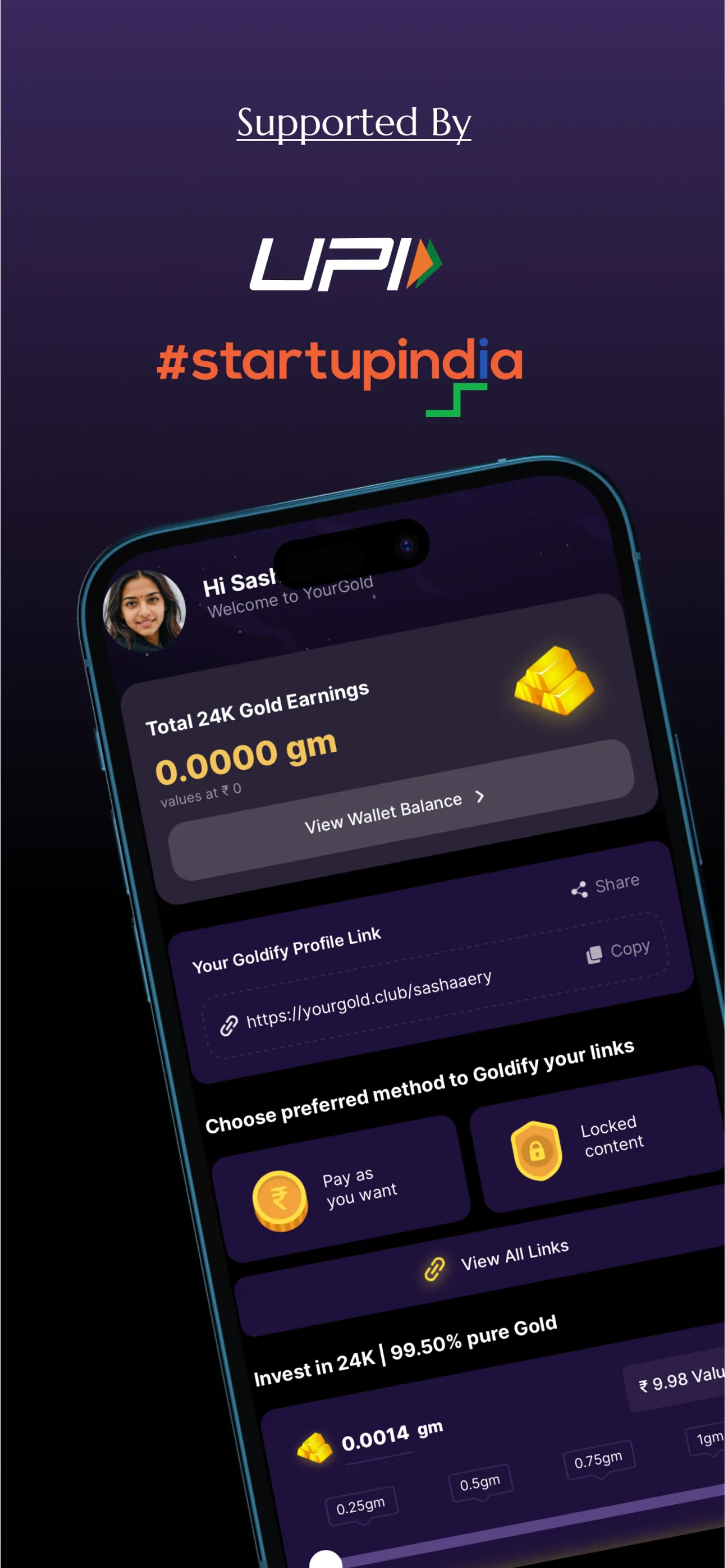 YourGold: Creator Monetisation | Indus Appstore | Screenshot