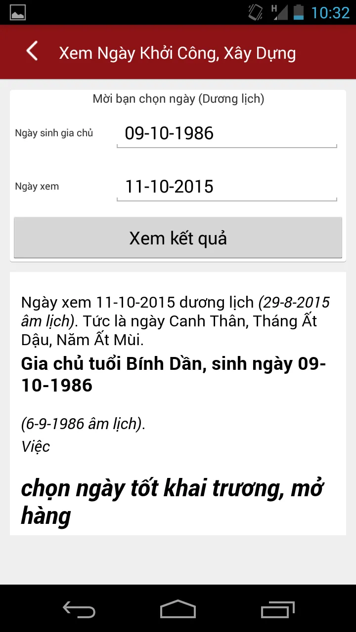 Xem Ngay Tot Xau - Xem Boi | Indus Appstore | Screenshot