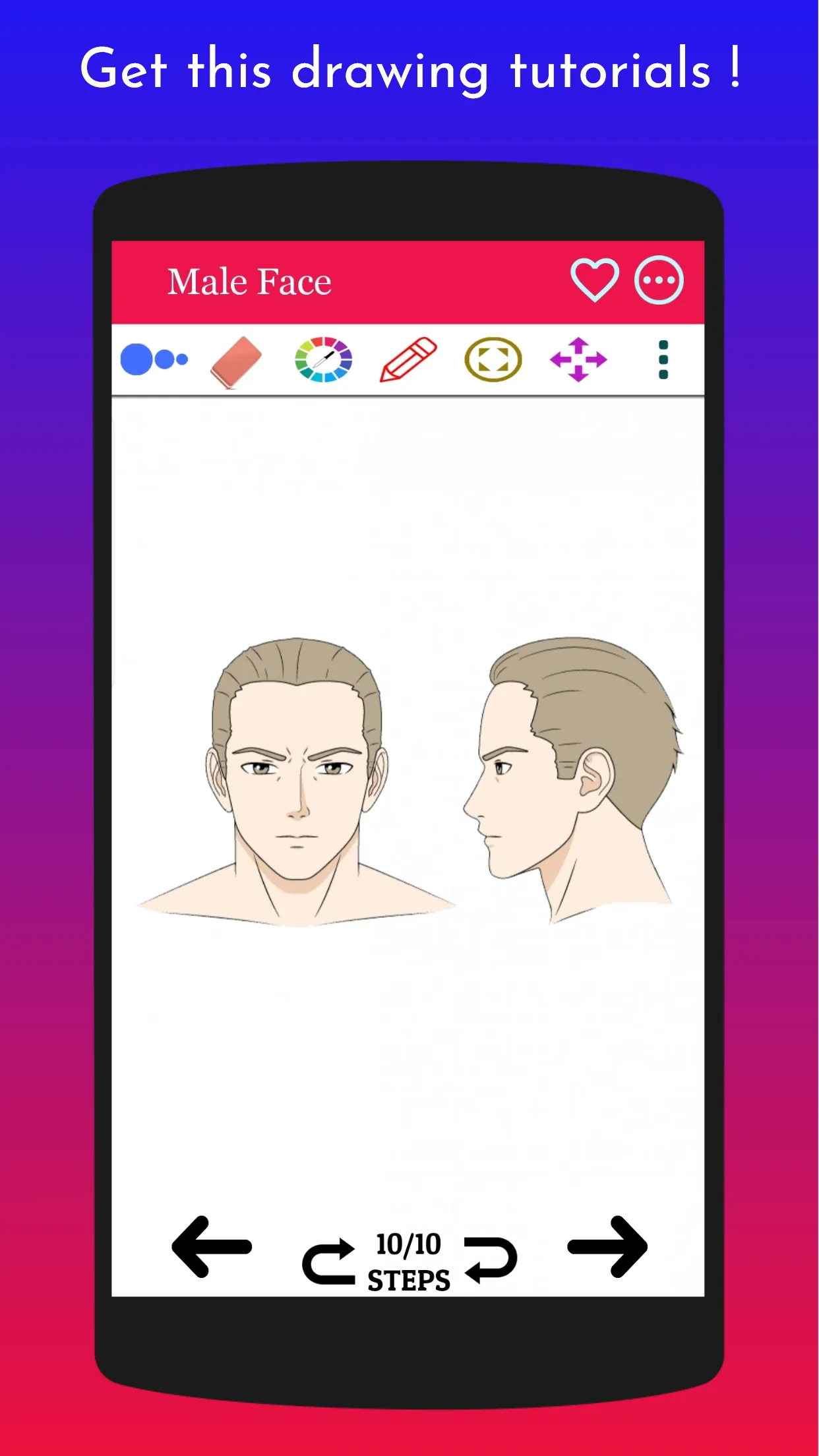 How to Draw Anime Man's Face | Indus Appstore | Screenshot