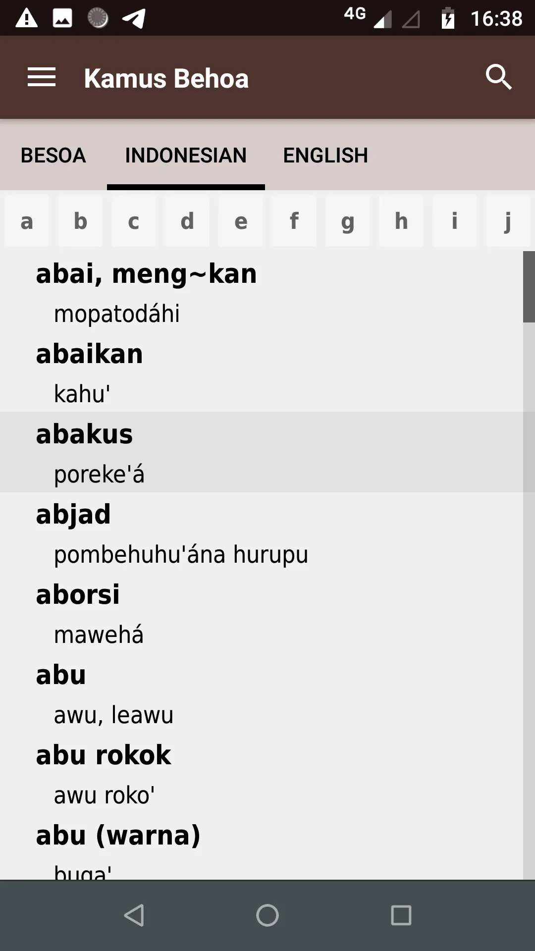 Kamus Behoa | Indus Appstore | Screenshot