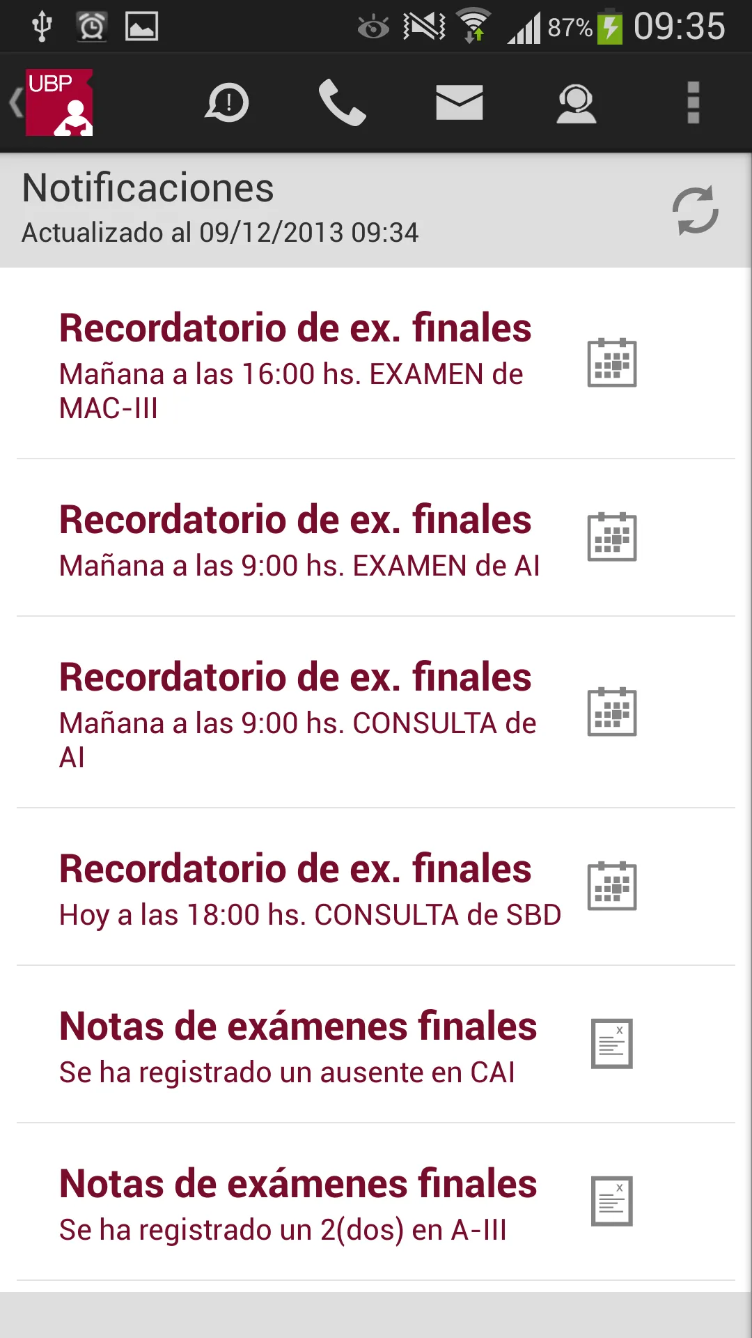 MiUBP Móvil Alumnos | Indus Appstore | Screenshot