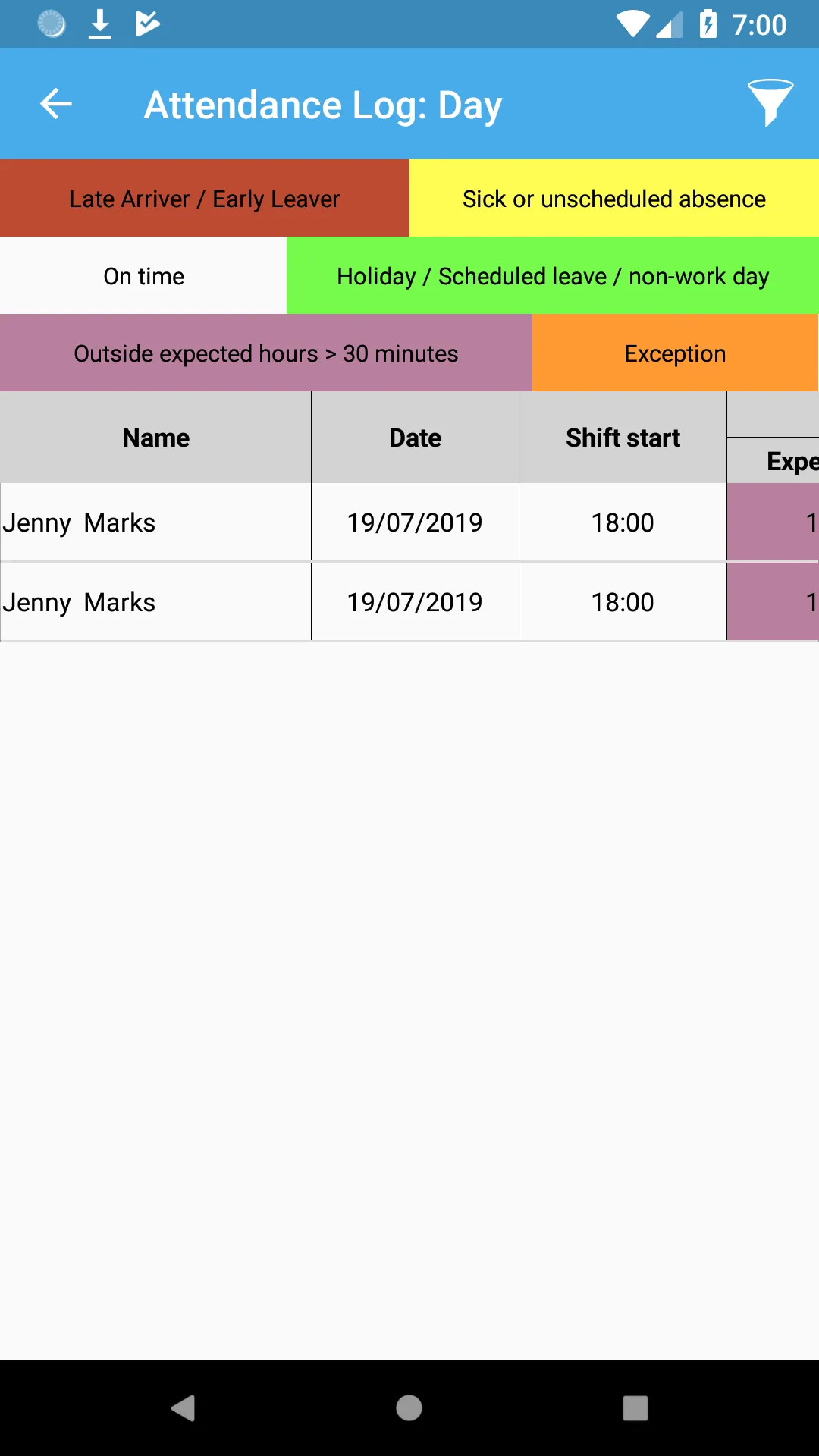 Attendance Rota | Indus Appstore | Screenshot