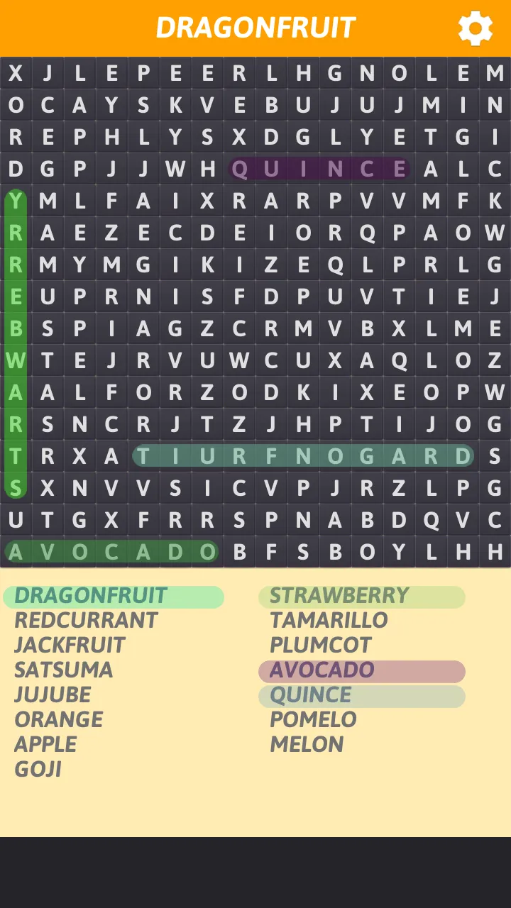 Fruits Word Search | Indus Appstore | Screenshot