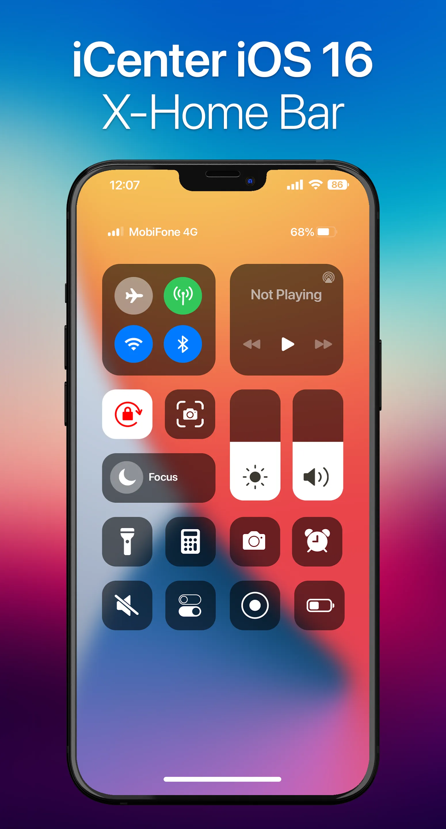 iCenter iOS 16: X - Home Bar | Indus Appstore | Screenshot