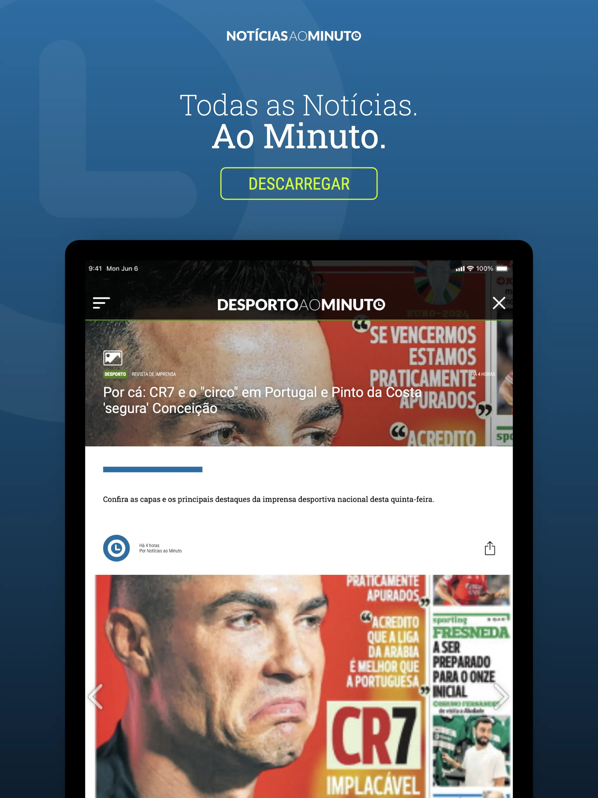 Notícias ao Minuto Portugal | Indus Appstore | Screenshot