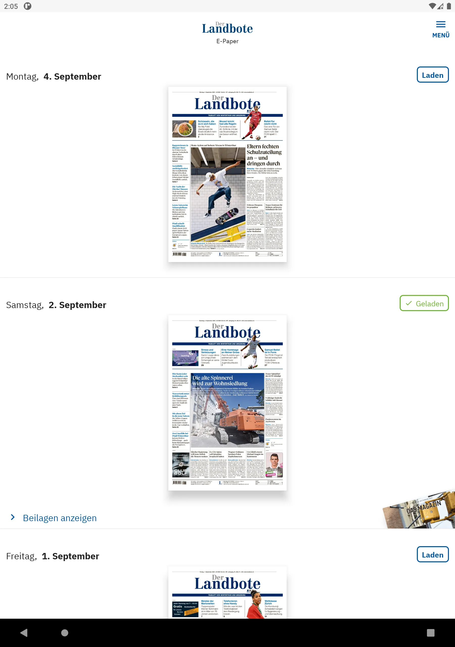 Der Landbote E-Paper | Indus Appstore | Screenshot