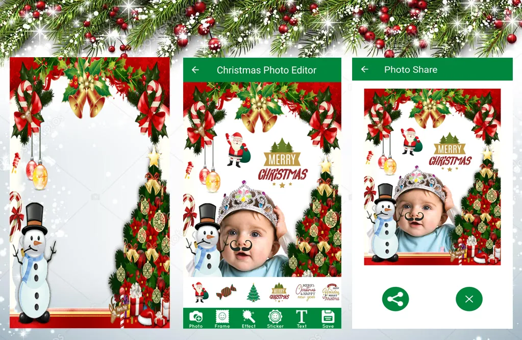 Christmas Photo Frame 2022 | Indus Appstore | Screenshot