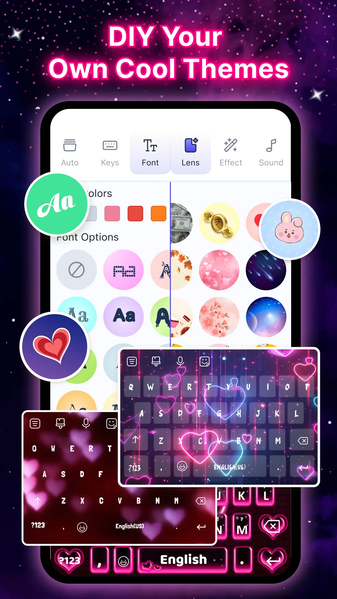 Love Keyboard - Neon Themes | Indus Appstore | Screenshot