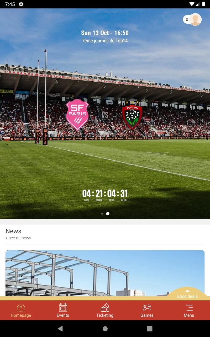 Rugby Club Toulonnais | Indus Appstore | Screenshot