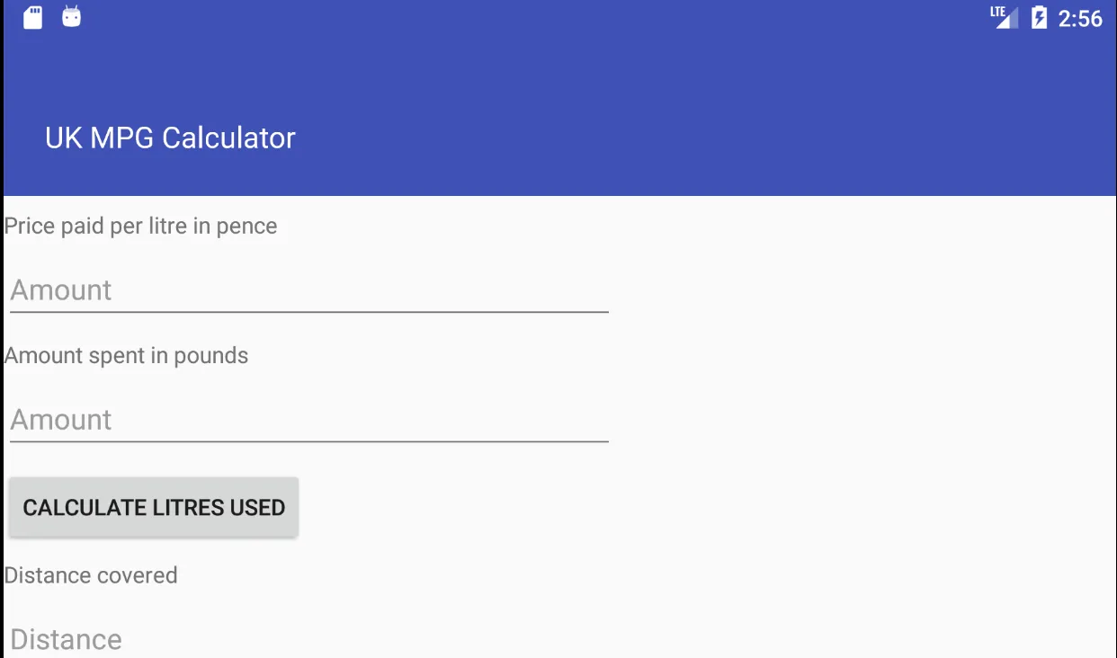 UK MPG Calculator | Indus Appstore | Screenshot