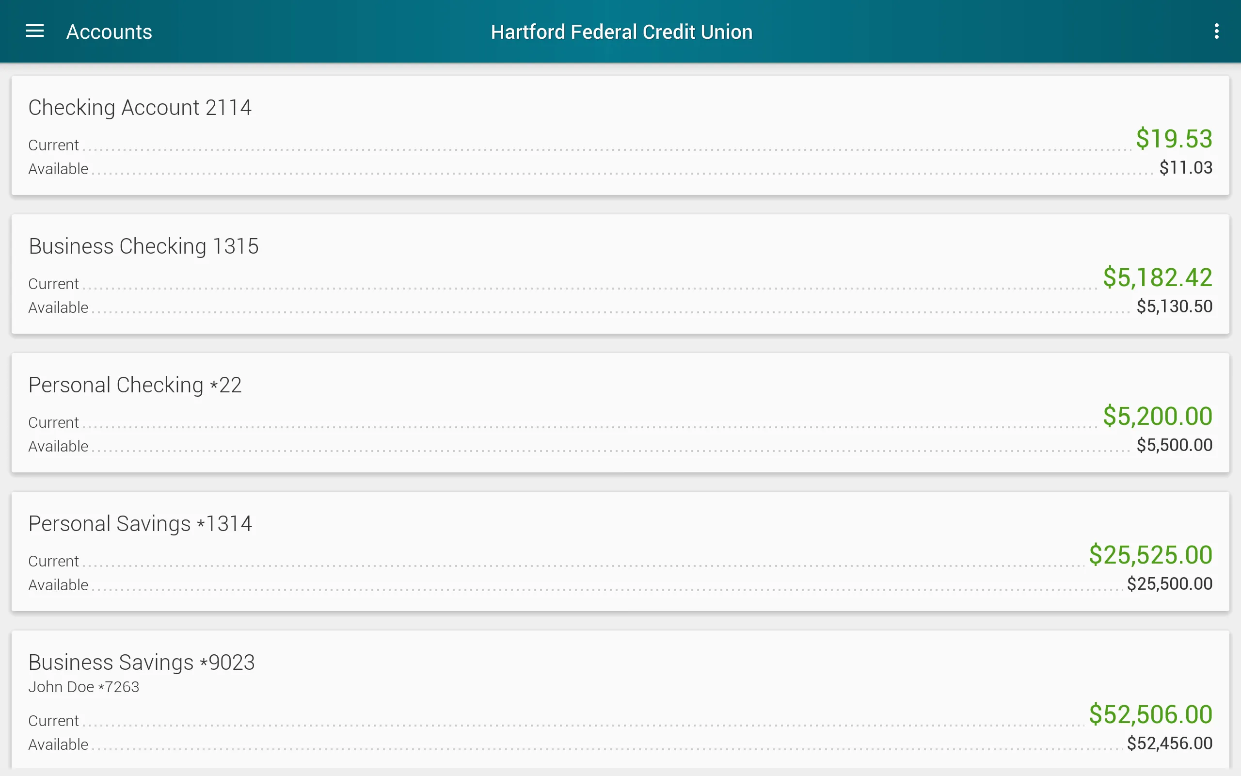 Hartford Federal Credit Union | Indus Appstore | Screenshot