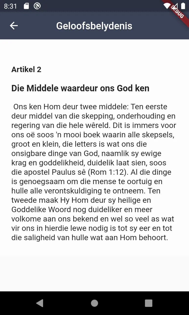 Nederlandse Geloofsbelydenis | Indus Appstore | Screenshot