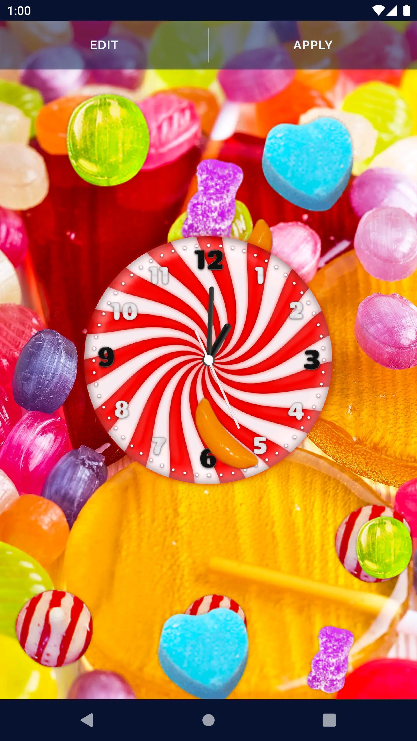 Sweet Candy Clock Wallpaper | Indus Appstore | Screenshot