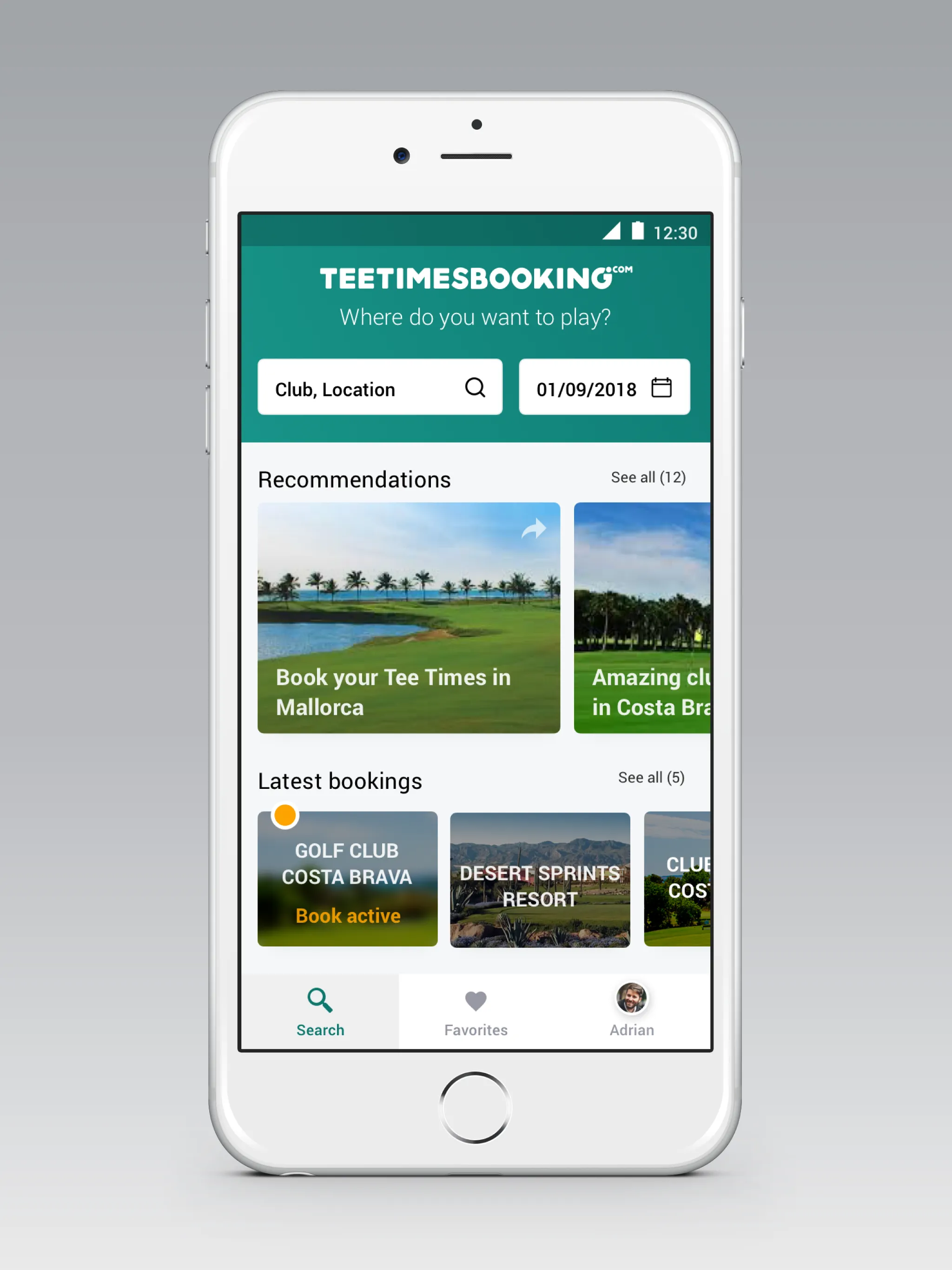 Tee Times Booking - Spain | Indus Appstore | Screenshot