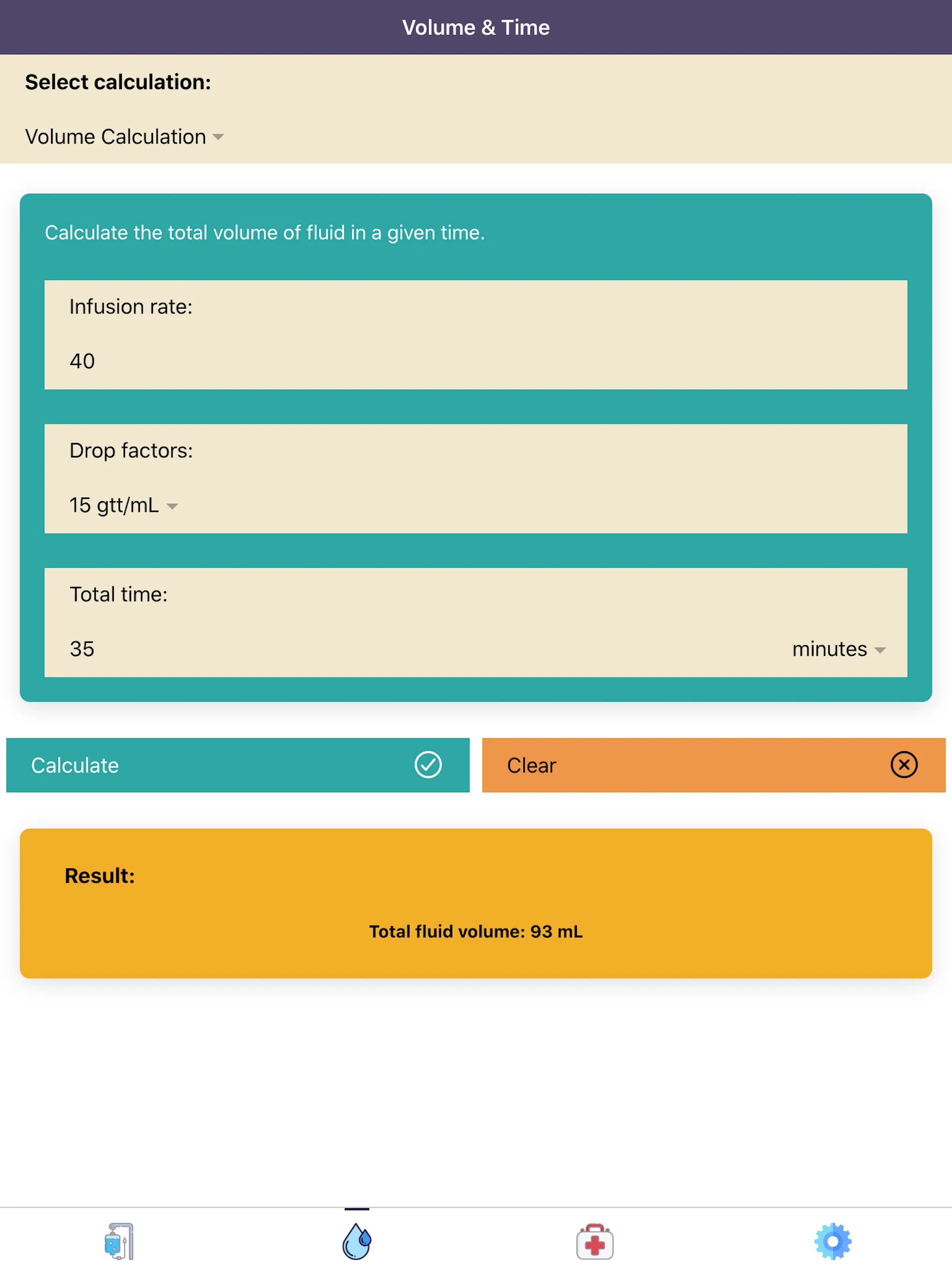 IV Infusion Calculator | Indus Appstore | Screenshot