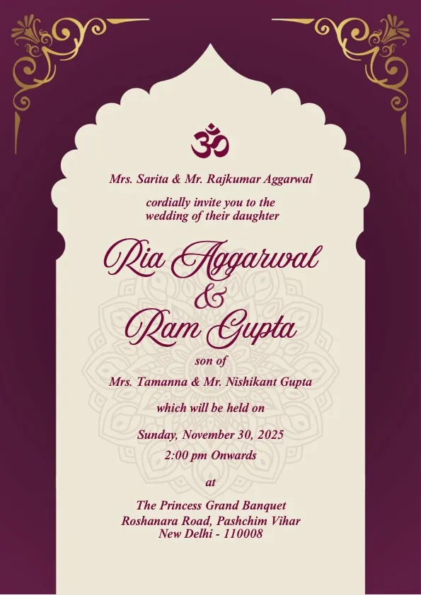 Hindu Wedding Invitation Maker | Indus Appstore | Screenshot