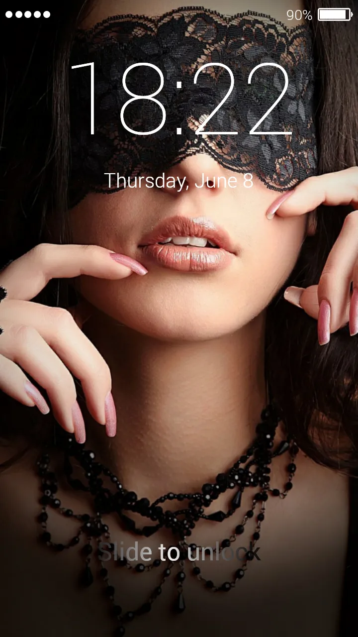 Girl in Mask Lock Screen | Indus Appstore | Screenshot