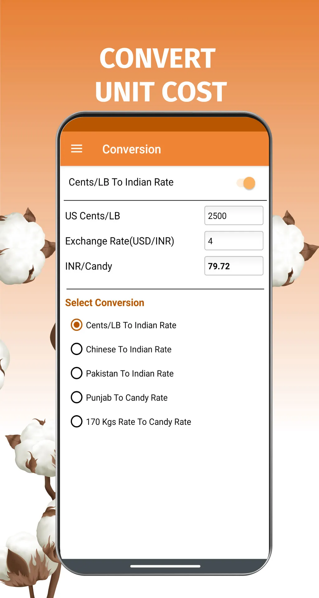 MORO Cotton Calculator | Indus Appstore | Screenshot