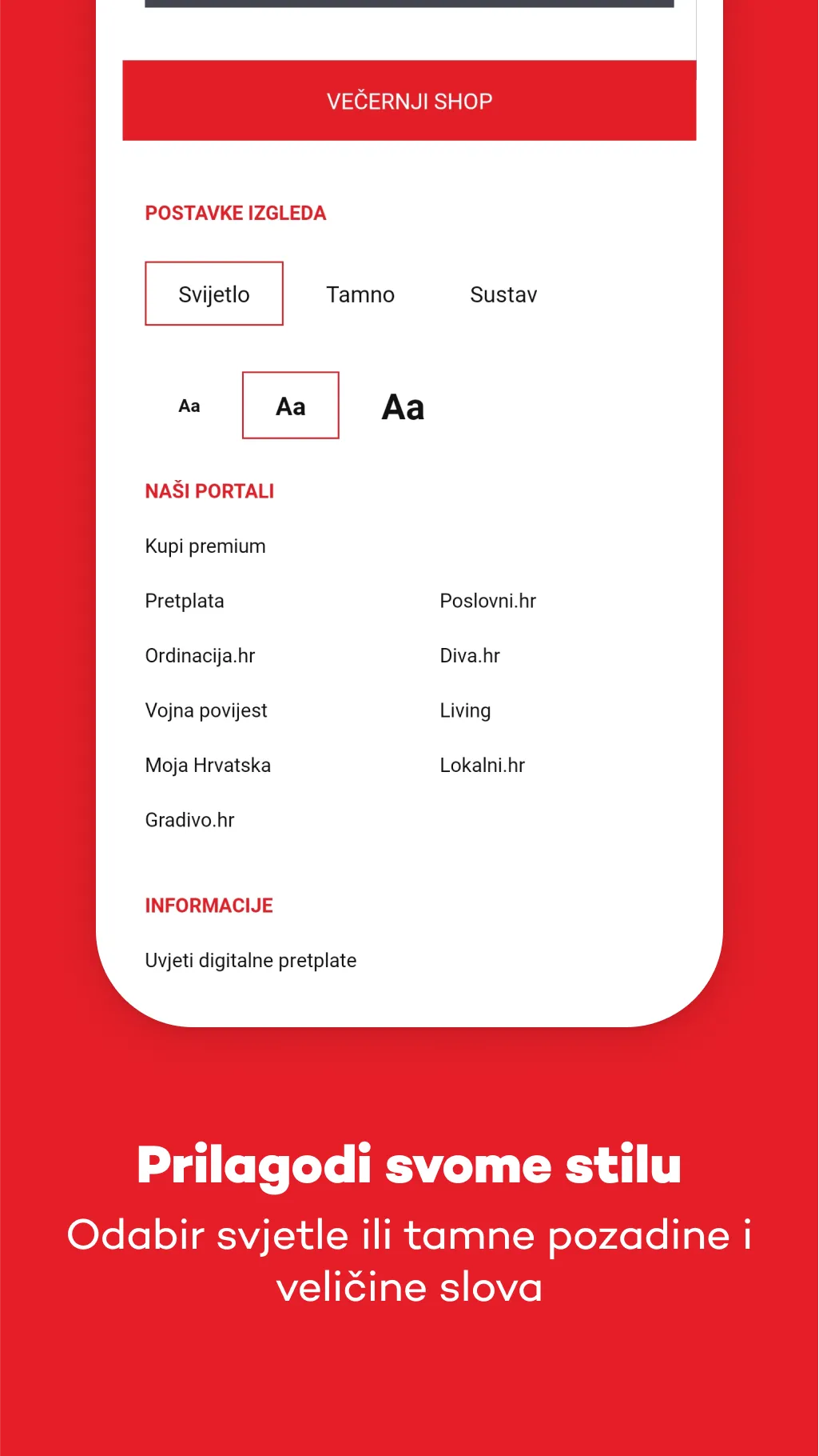 Večernji list | Indus Appstore | Screenshot