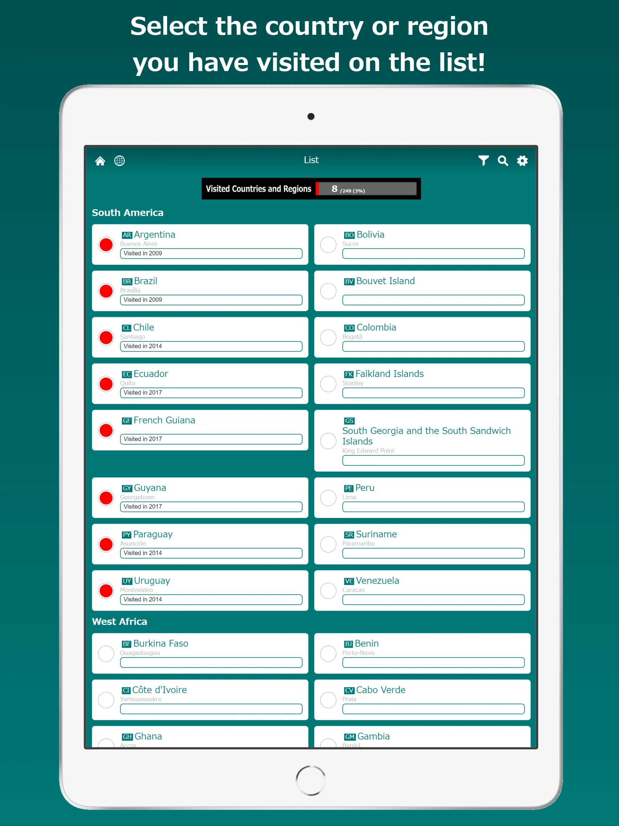 My Countries Map | Indus Appstore | Screenshot