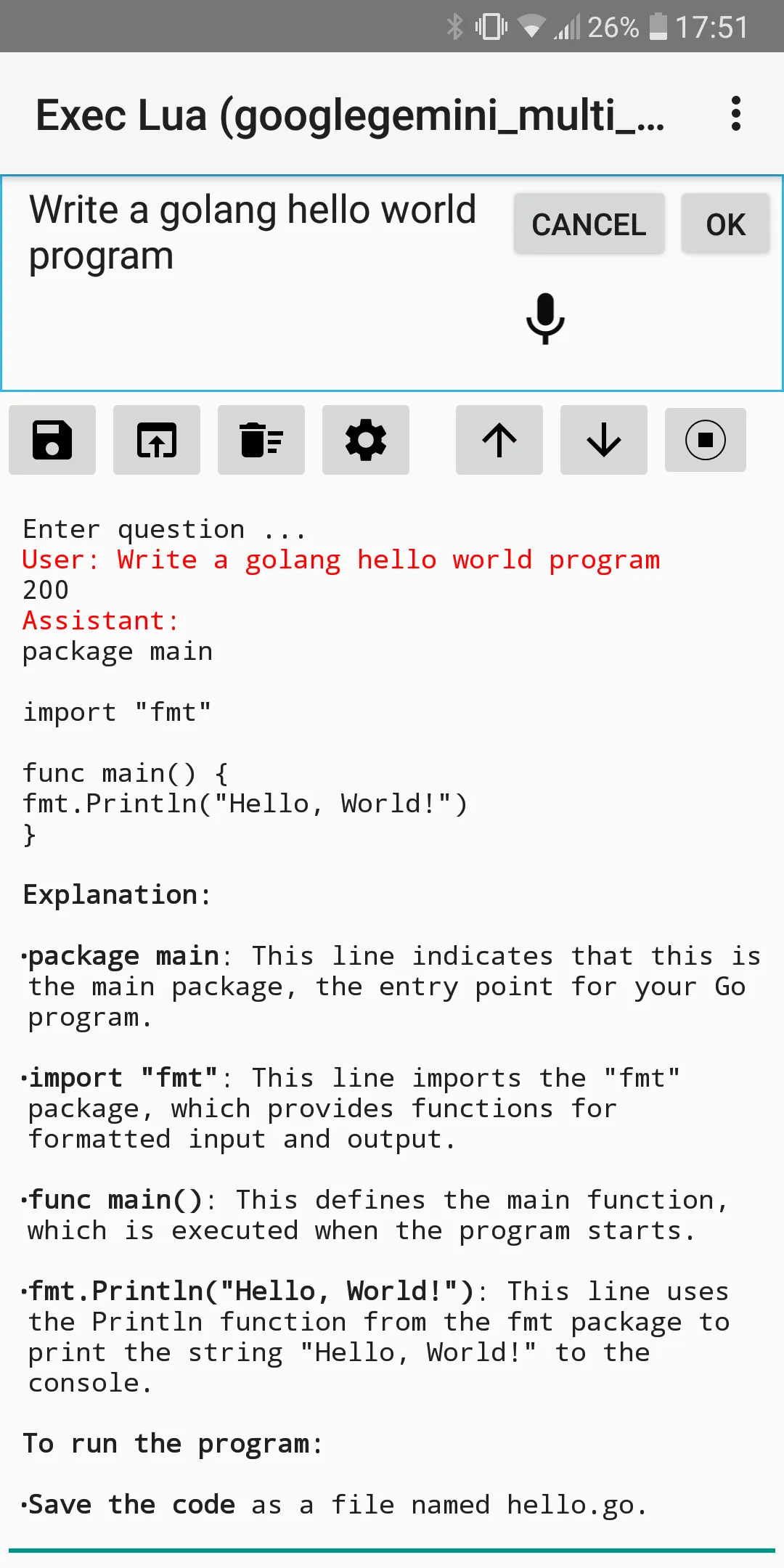 Exec Lua - Lua IDE & HTTP/MQTT | Indus Appstore | Screenshot