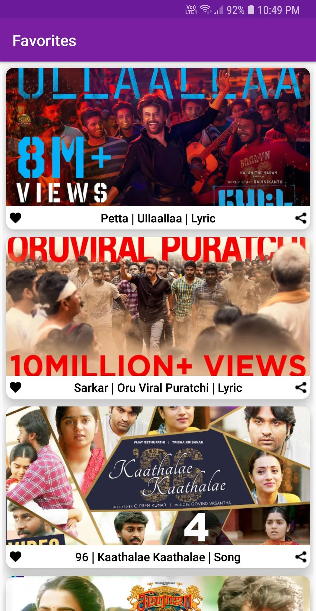 Tamil Video Songs | Indus Appstore | Screenshot