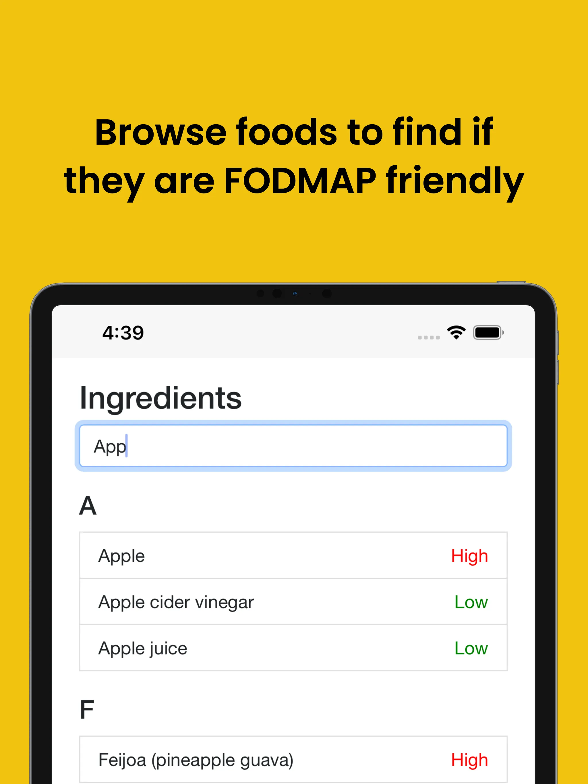 FODMAP Diet | Indus Appstore | Screenshot