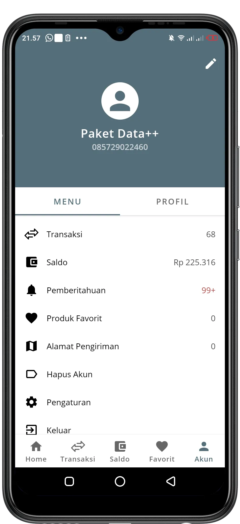 Aplikasi Konter Pulsa V2 Pro | Indus Appstore | Screenshot