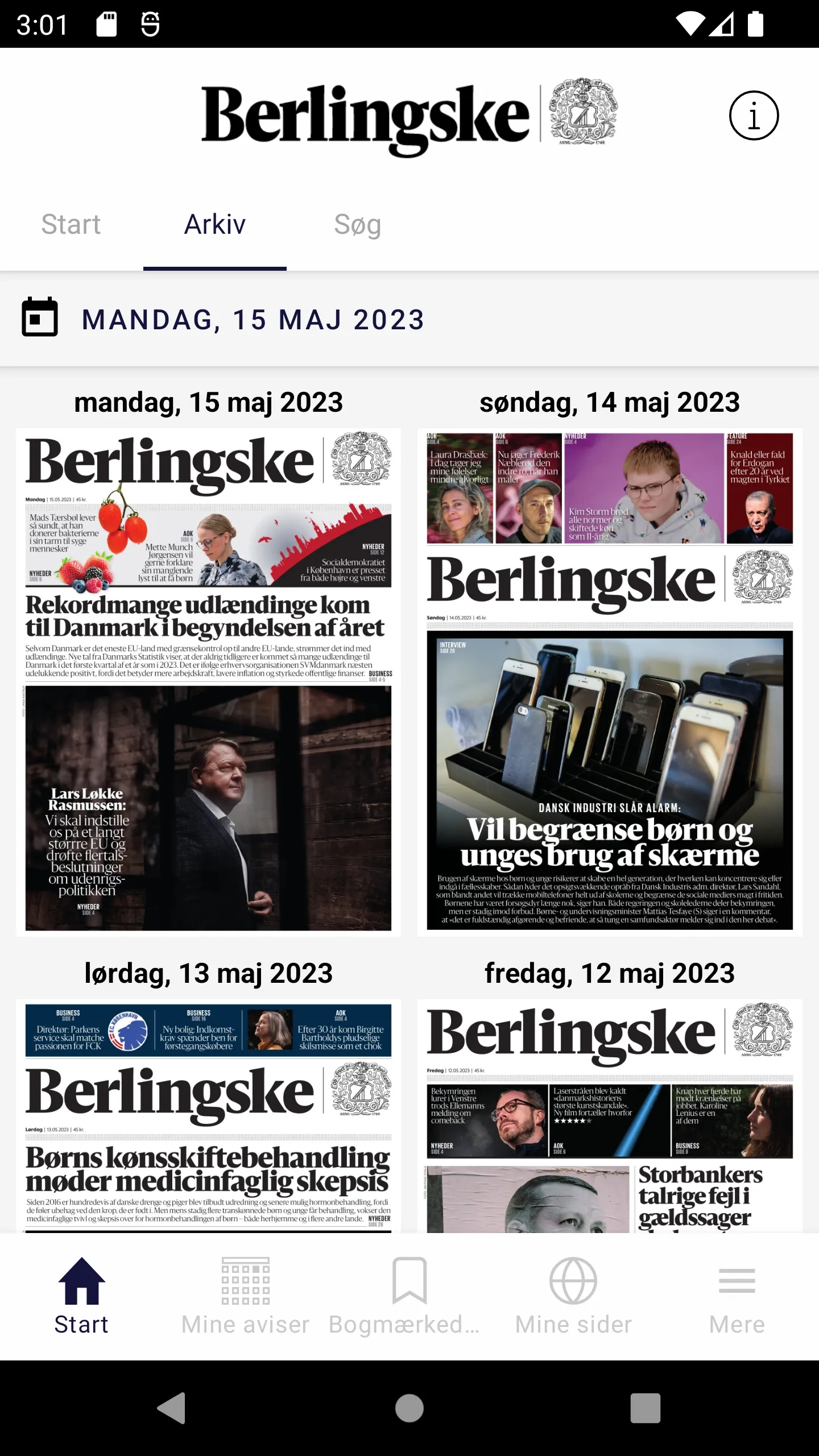 Berlingske e-avis | Indus Appstore | Screenshot