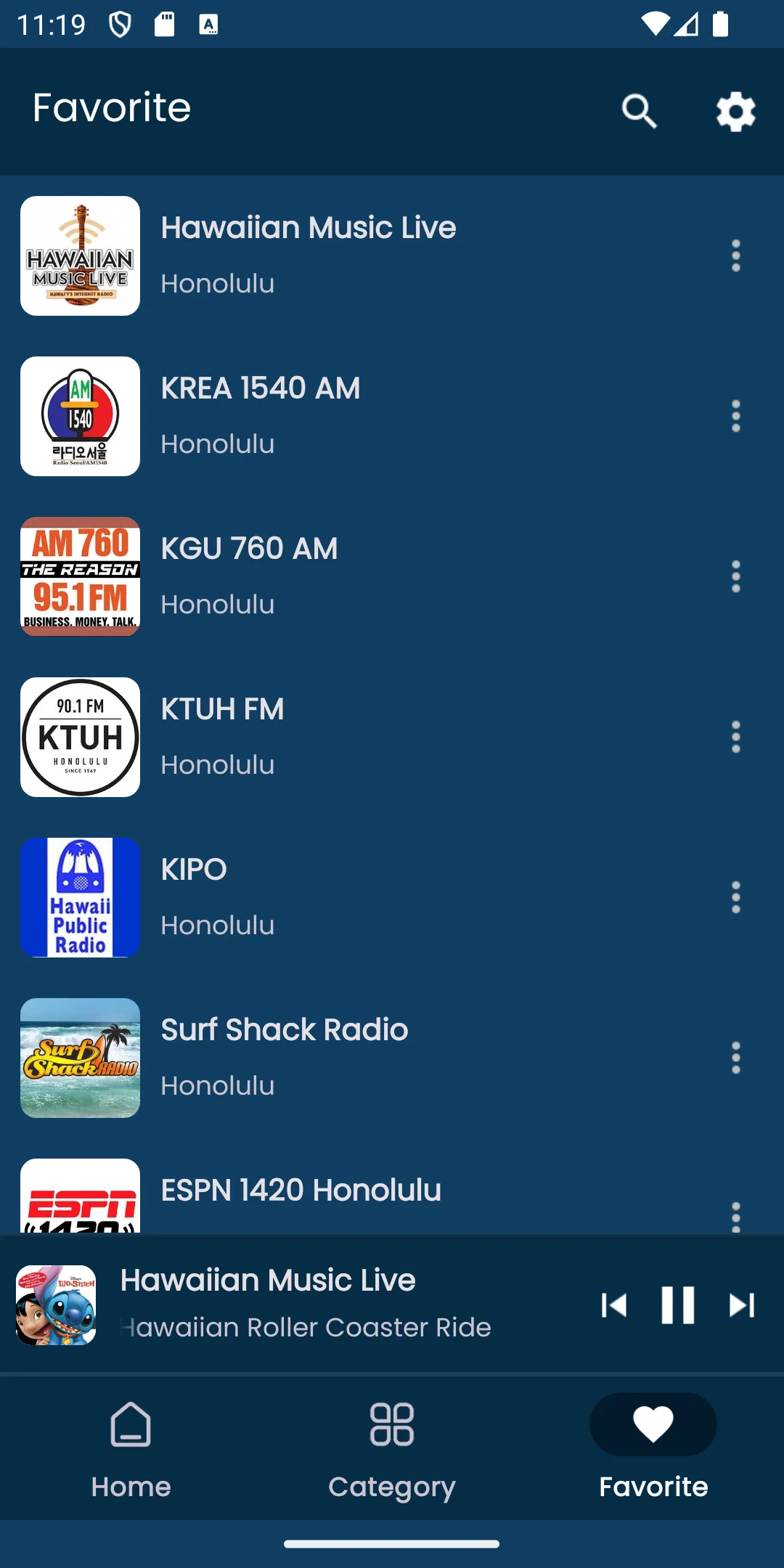 Radios from Honolulu | Indus Appstore | Screenshot