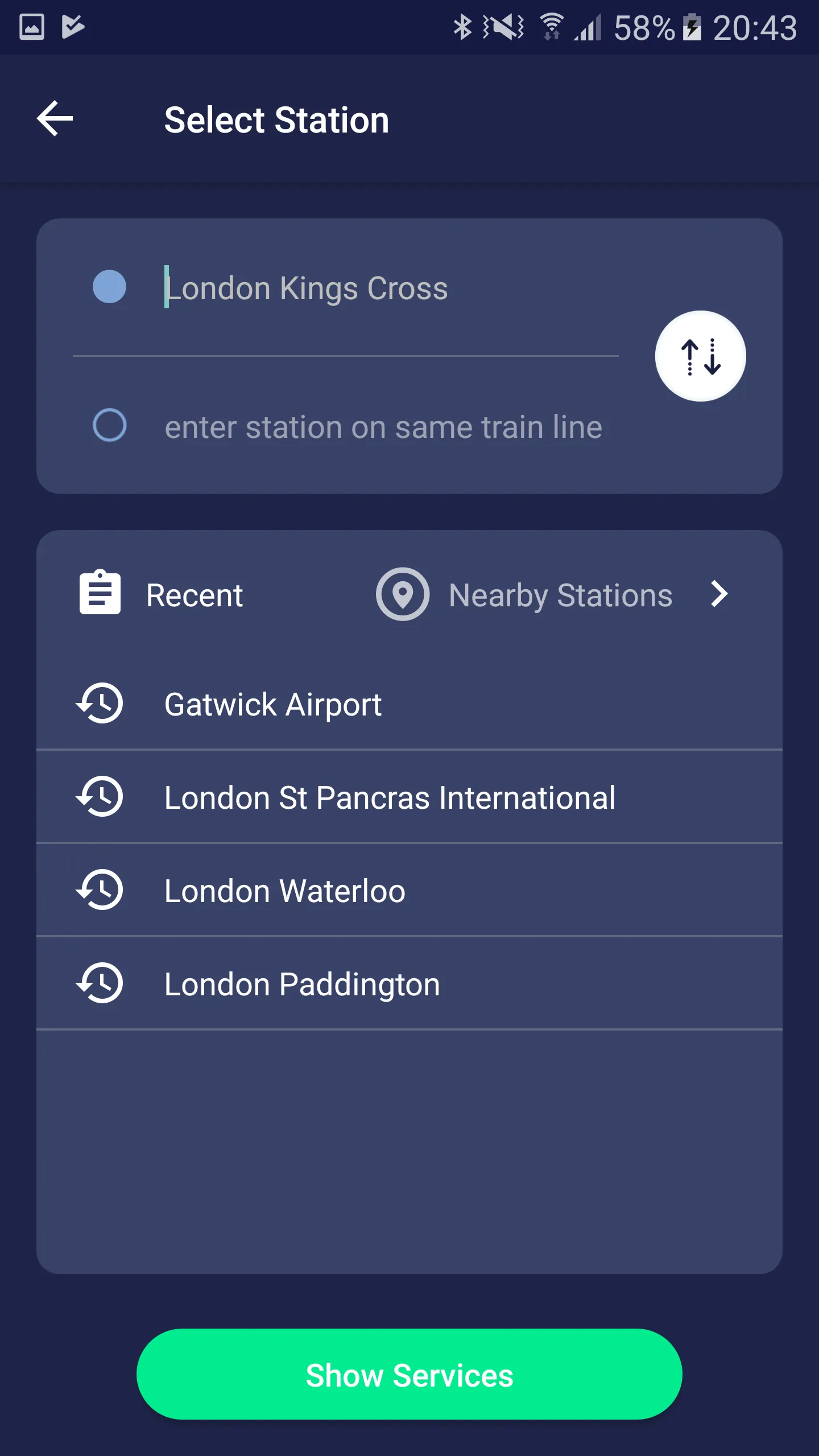 On Rails train times & widget | Indus Appstore | Screenshot