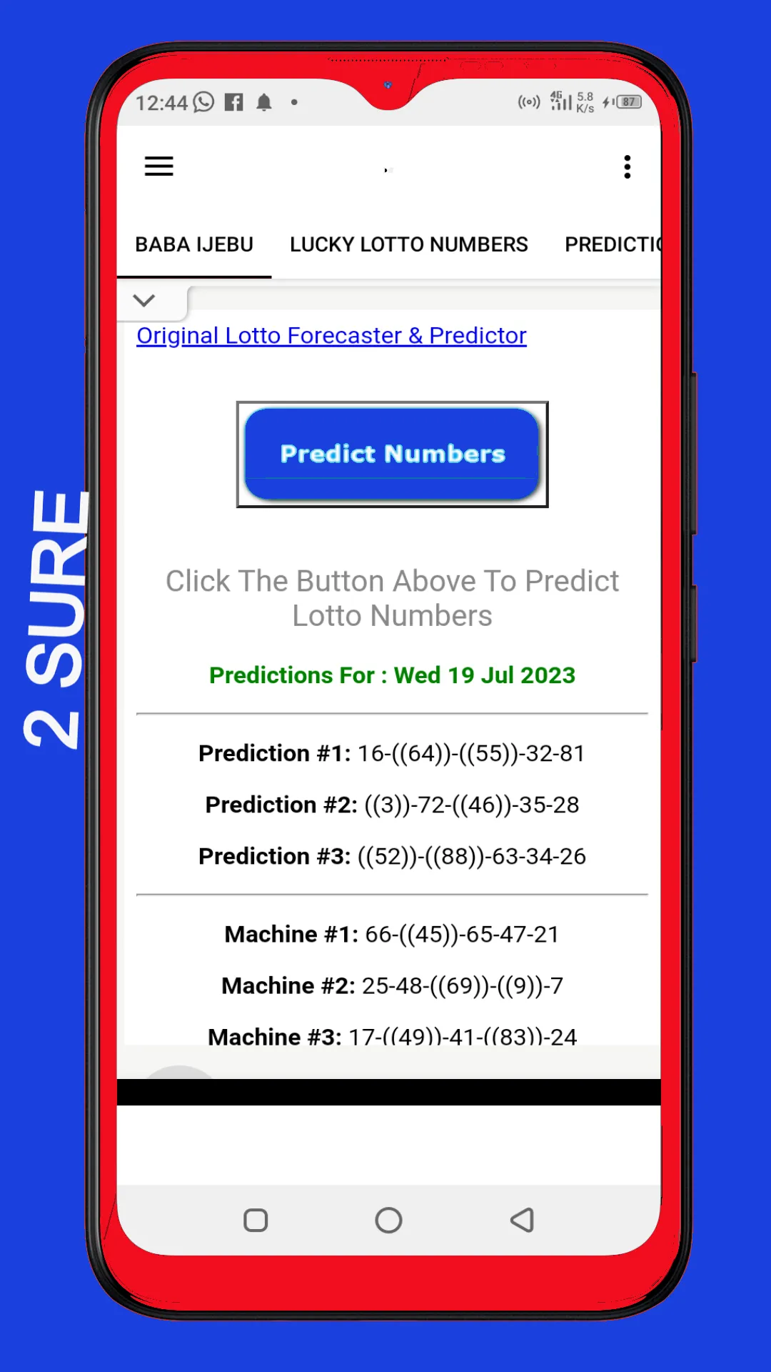 My Lotto 2Sure predictions | Indus Appstore | Screenshot