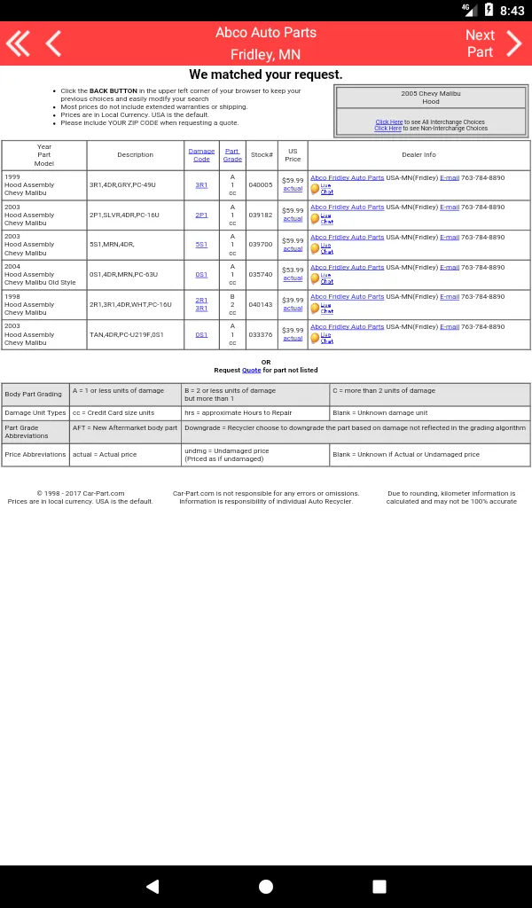 Abco Fridley Auto Parts | Indus Appstore | Screenshot