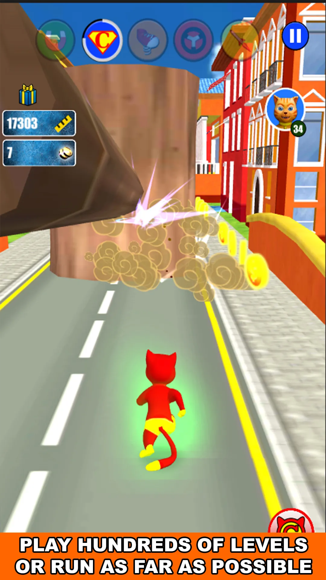 Super Hero Cat Run | Indus Appstore | Screenshot