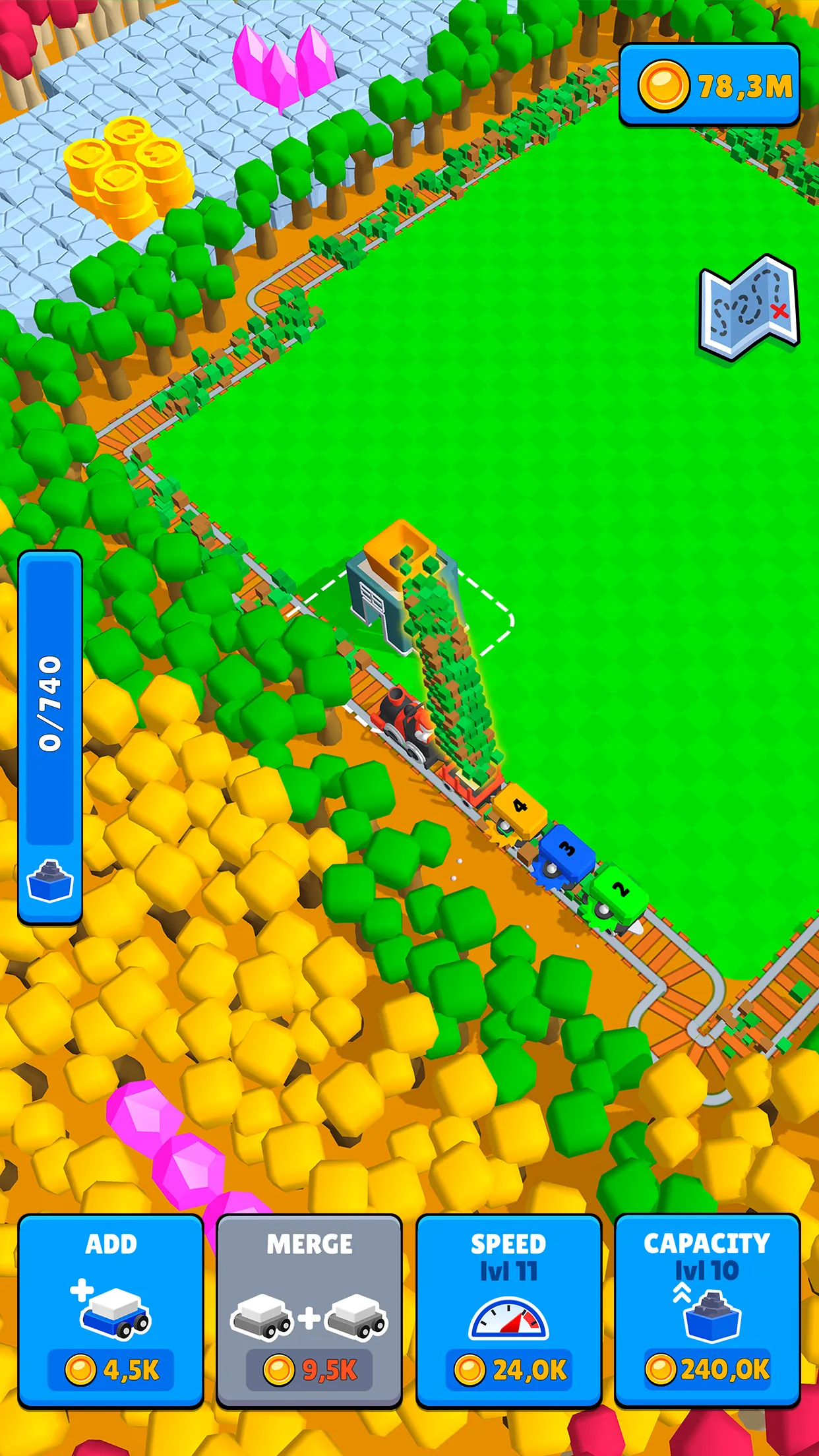 Train Miner: Idle Railway Game | Indus Appstore | Screenshot
