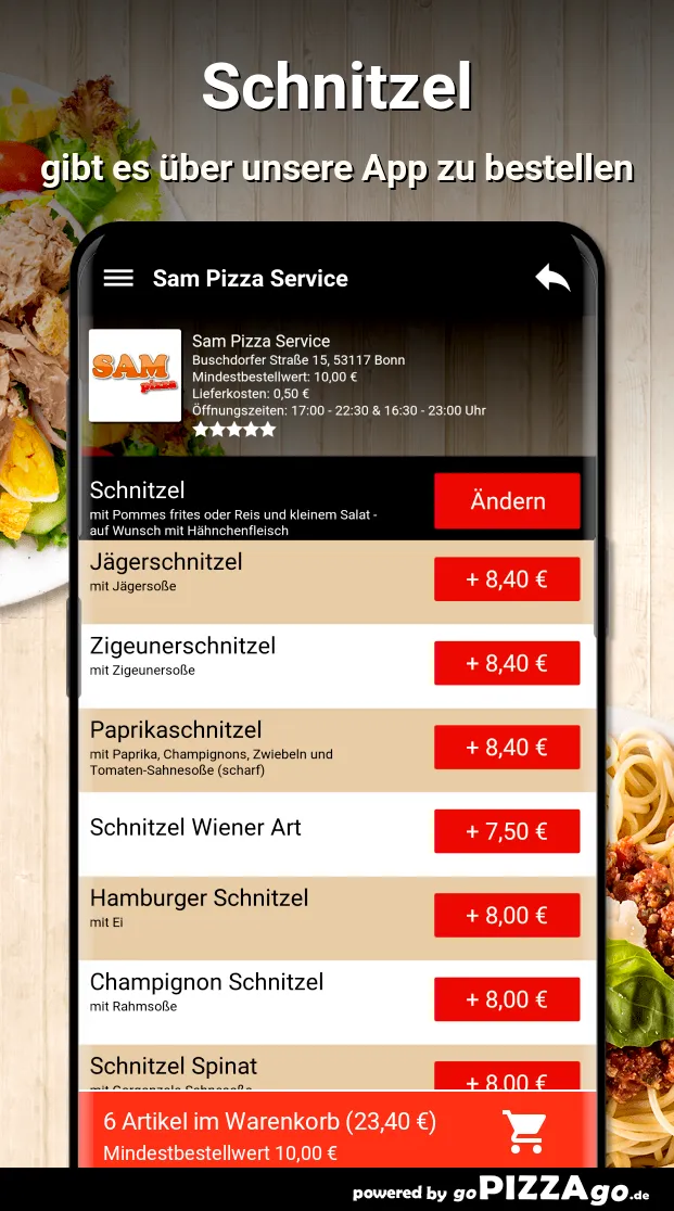 Sam Pizza Service Bonn | Indus Appstore | Screenshot