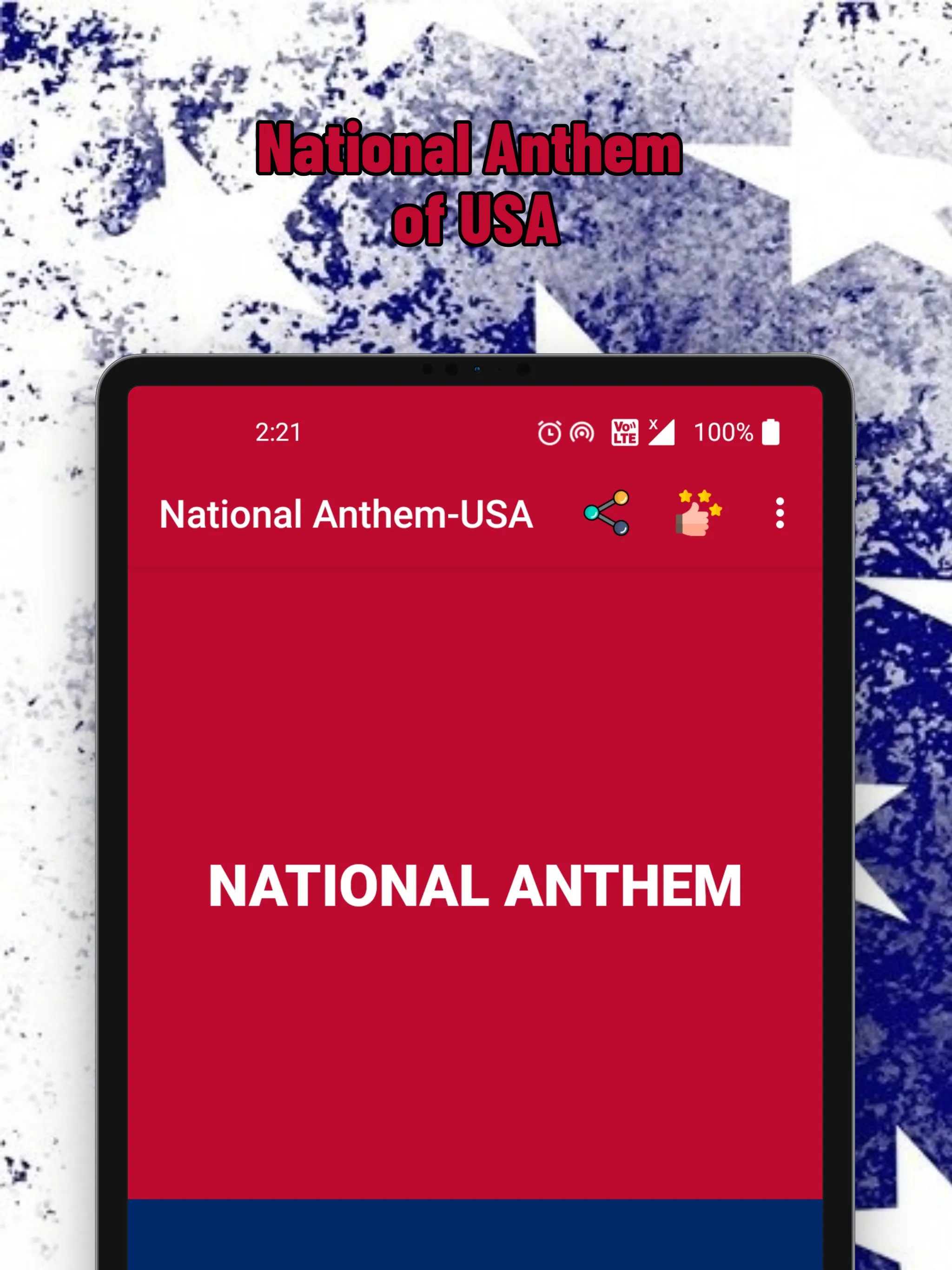 American National Anthem | Indus Appstore | Screenshot