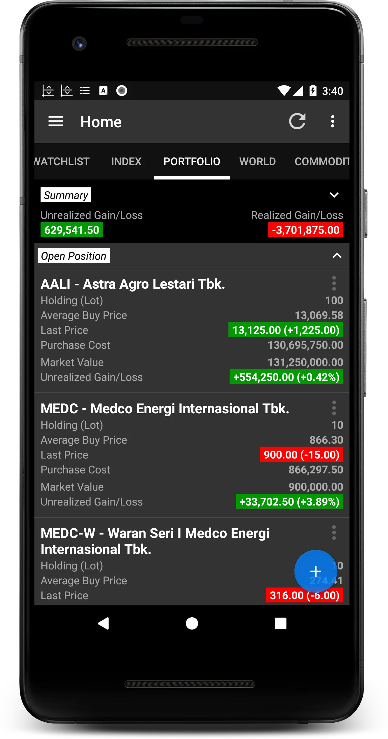 Indonesia Stock Exchange Data | Indus Appstore | Screenshot