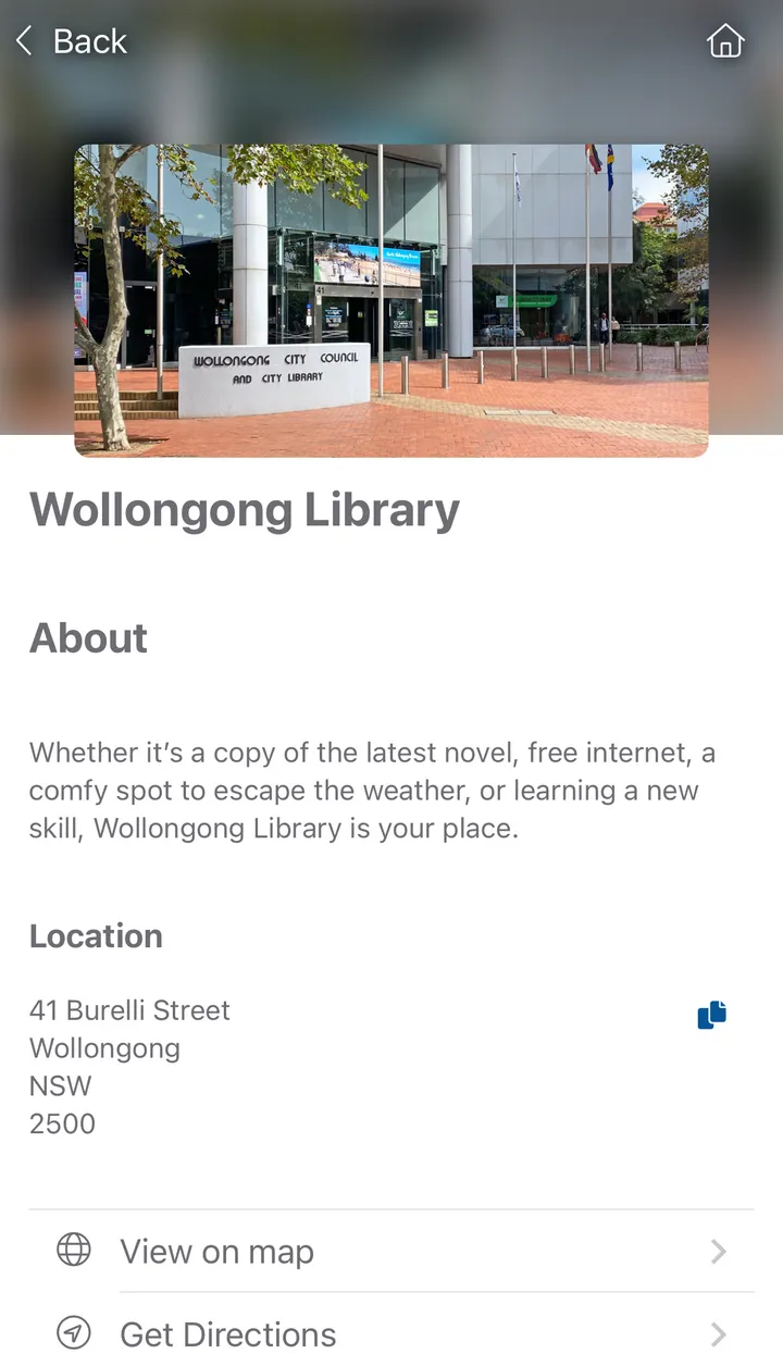 Wollongong City Libraries | Indus Appstore | Screenshot