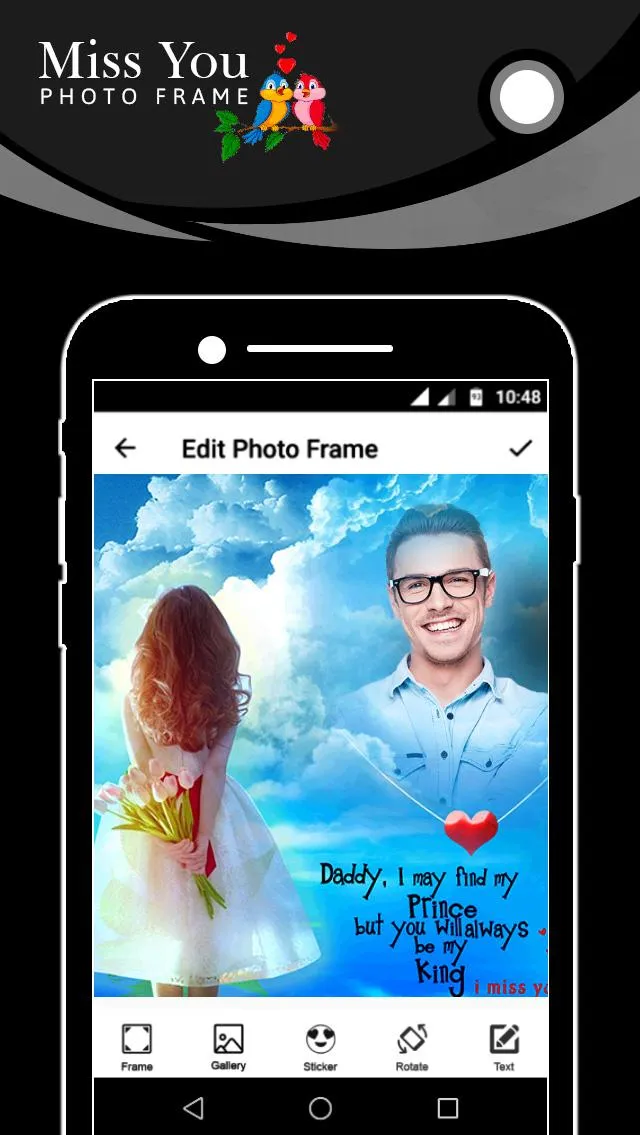 Miss You Photo Frame | Indus Appstore | Screenshot