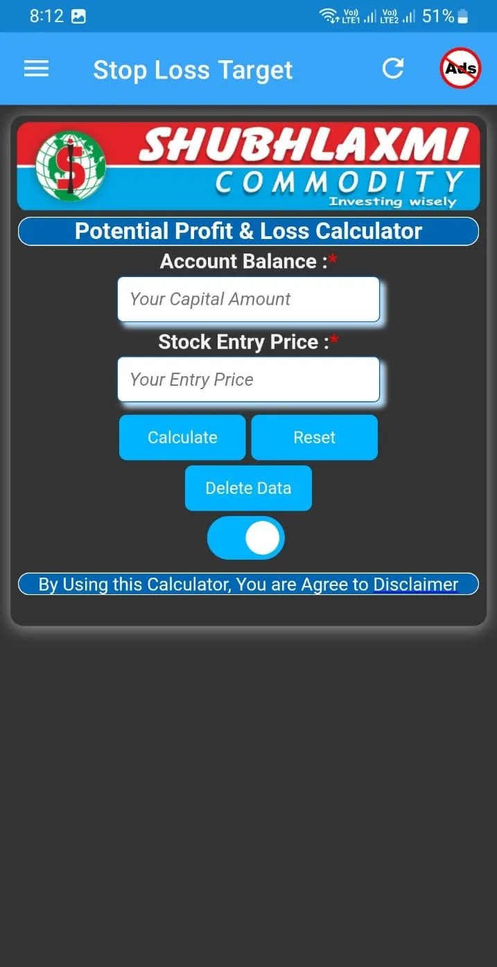 Stop Loss & Target Calculator | Indus Appstore | Screenshot