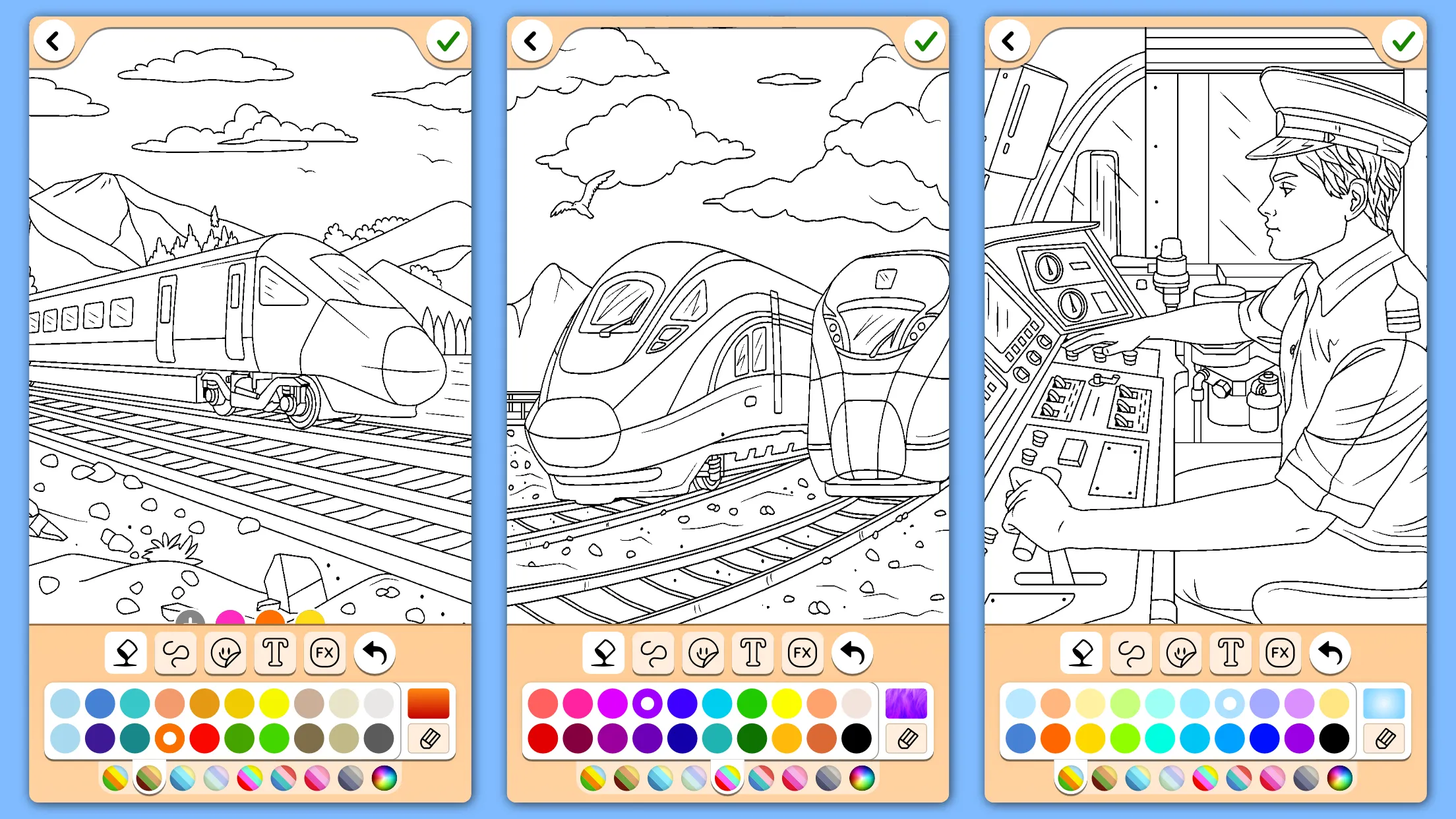Train game: coloring book. | Indus Appstore | Screenshot