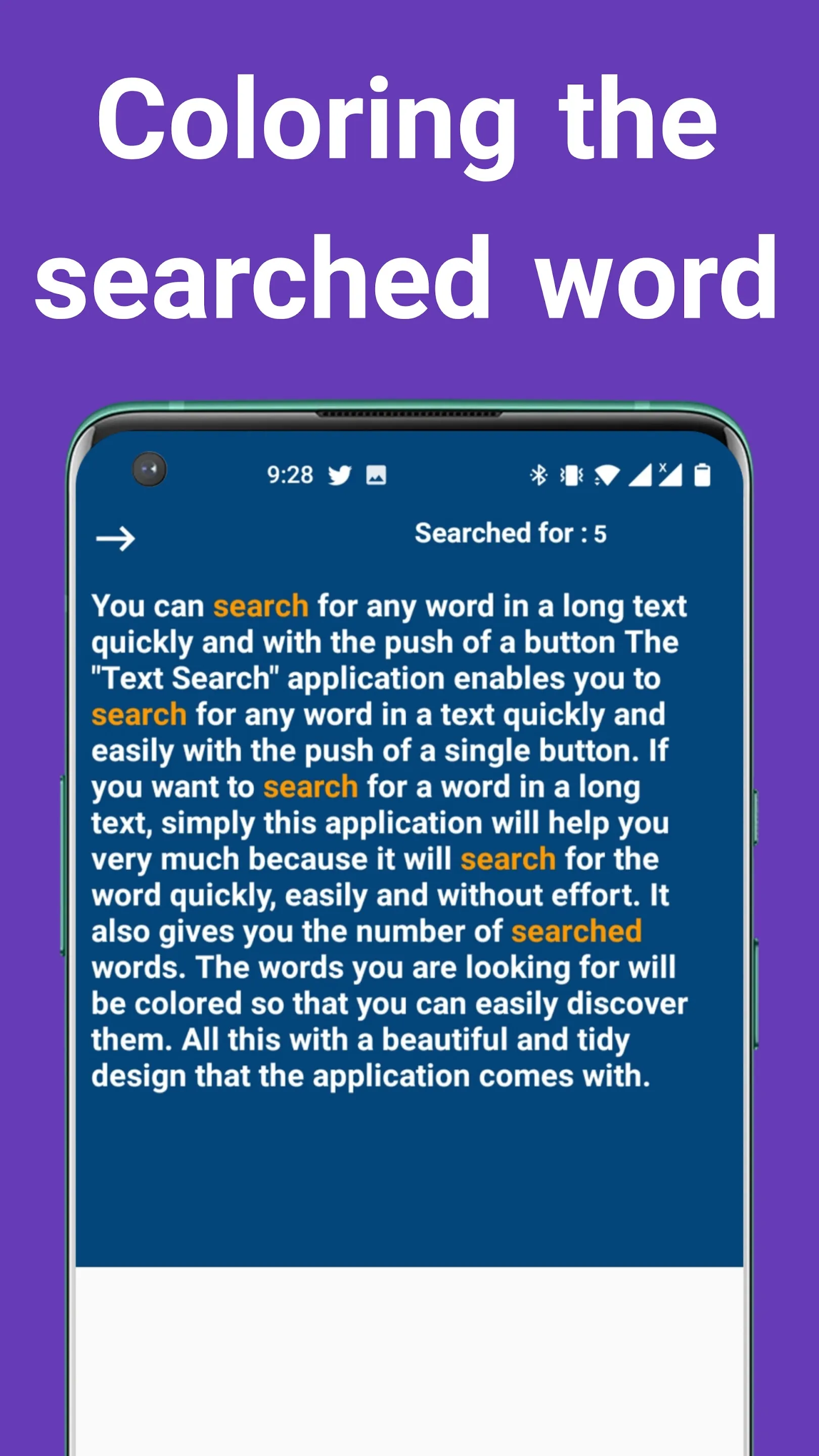 Find a word in text quickly | Indus Appstore | Screenshot