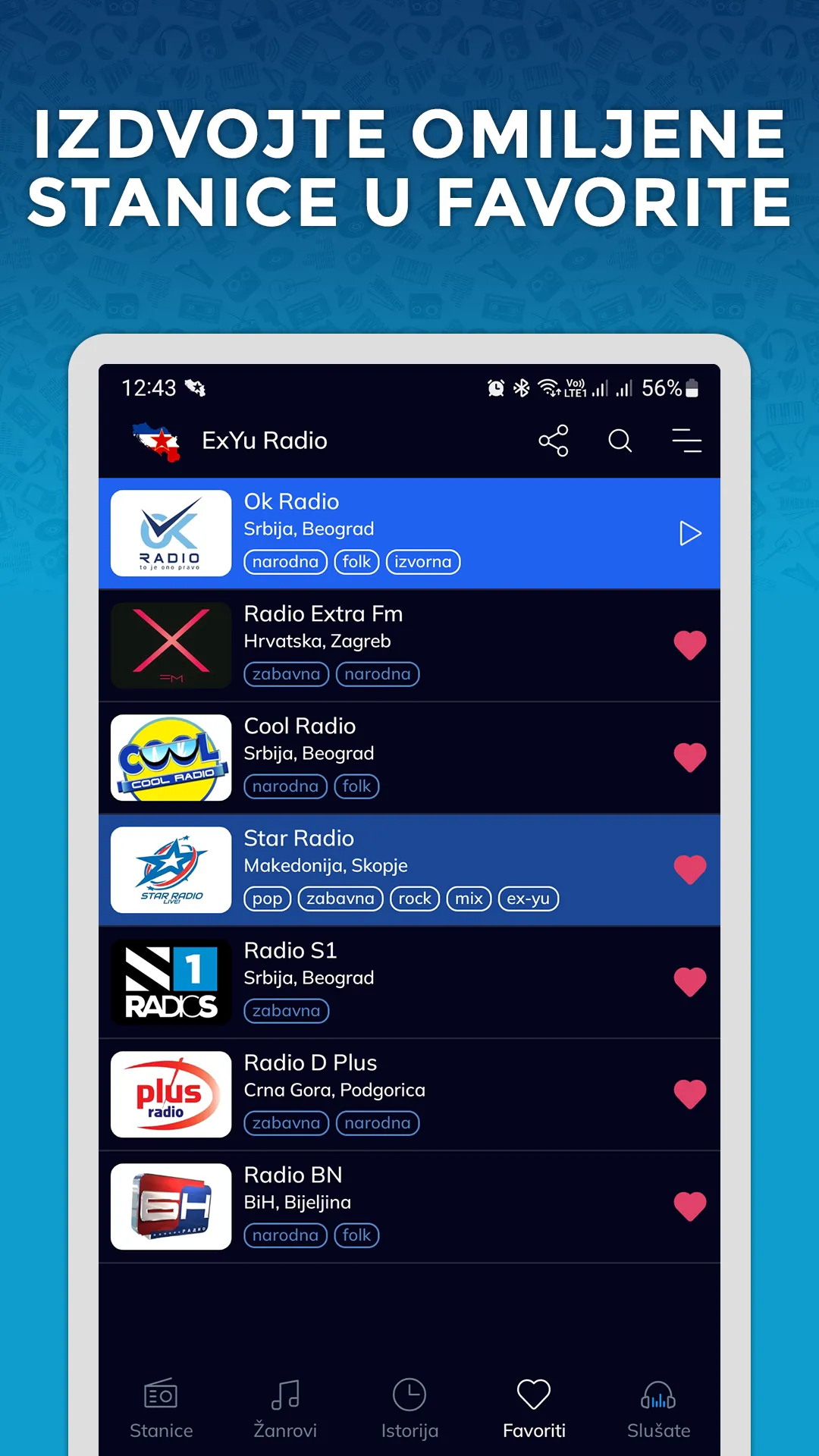 ExYu Radio Stanice | Indus Appstore | Screenshot