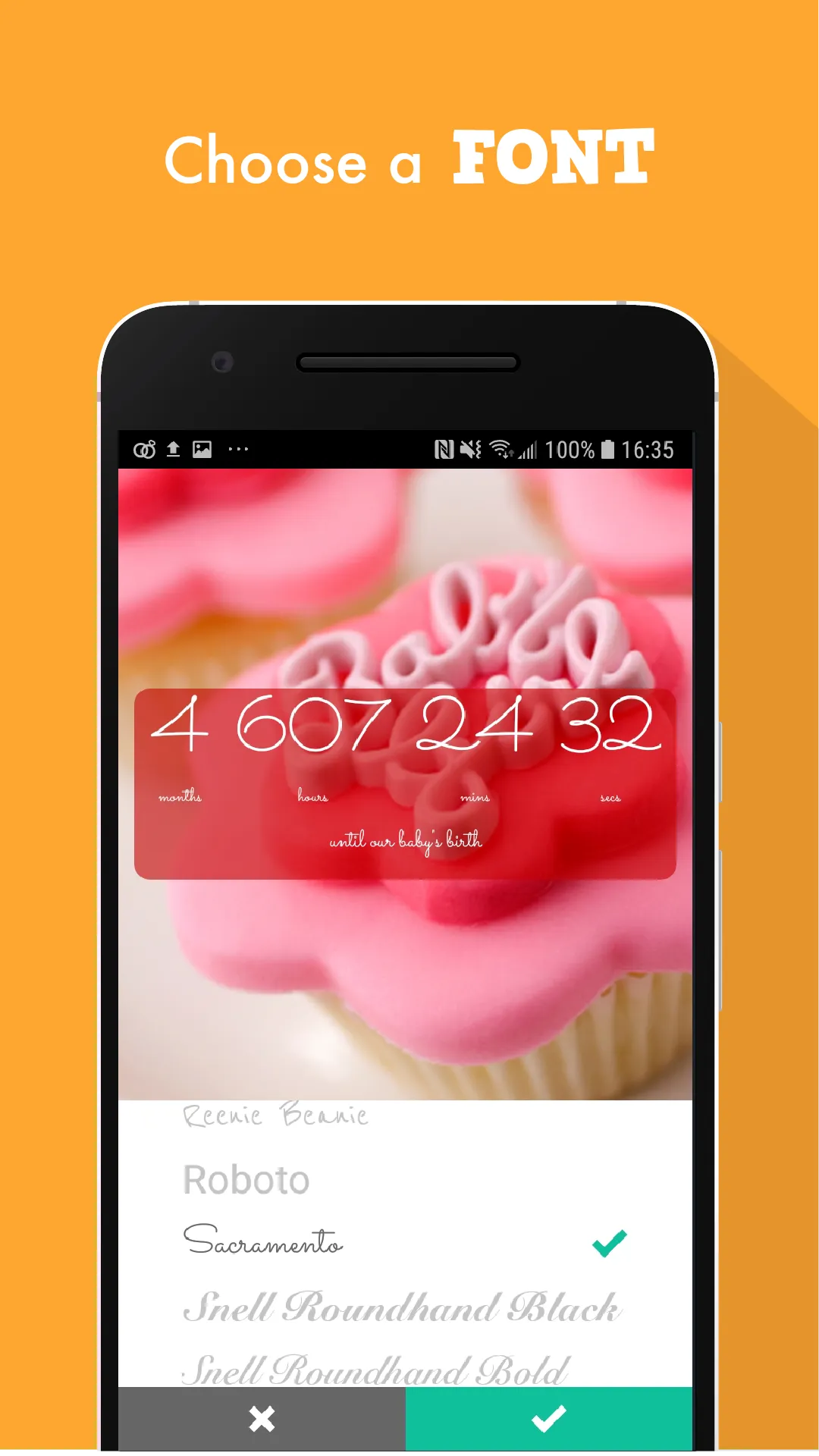 Baby Countdown Widget | Indus Appstore | Screenshot