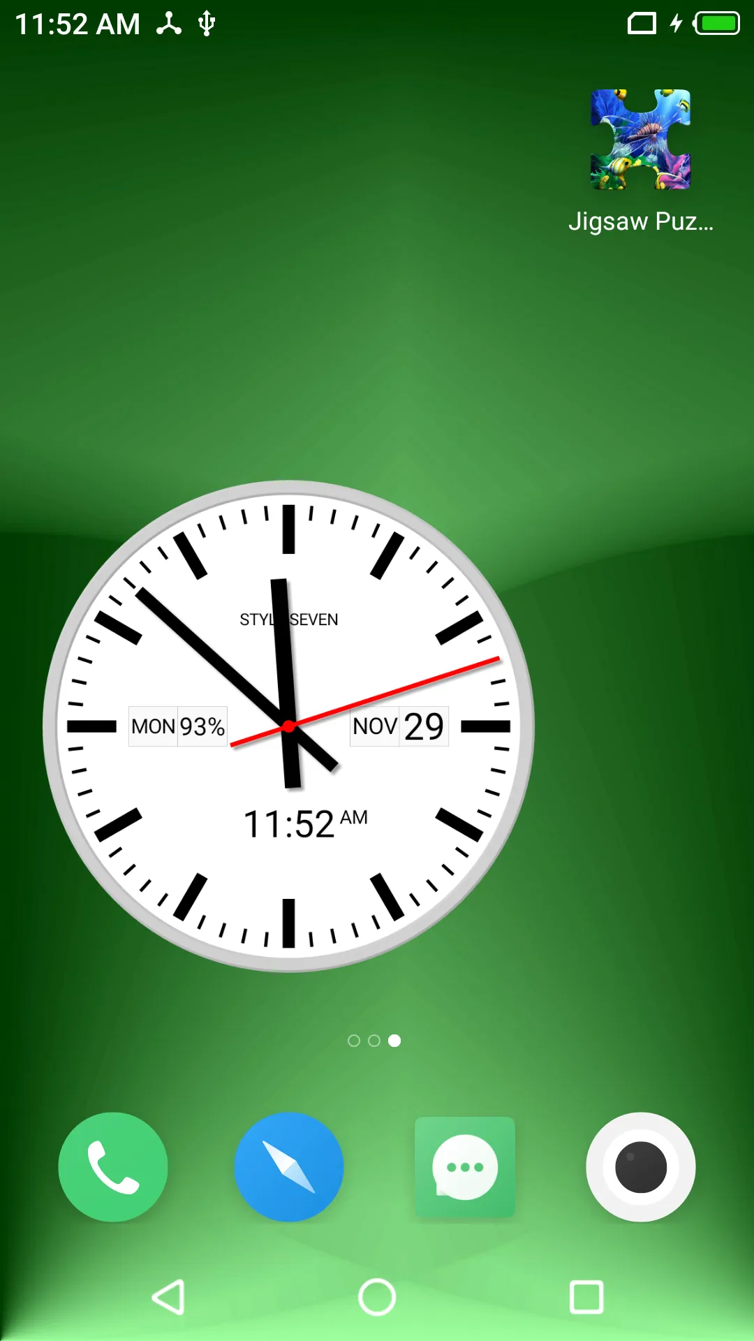 White Analog Clock-7 | Indus Appstore | Screenshot