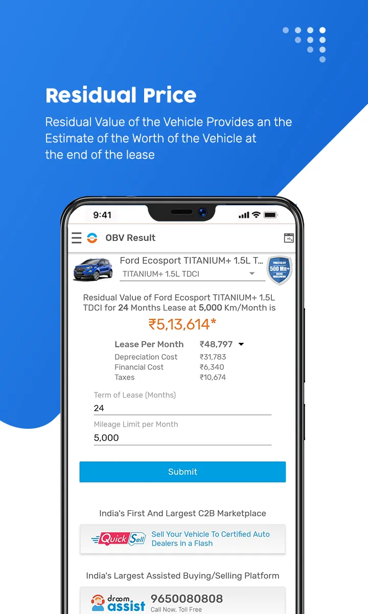 OBV: Used Car & Bike Valuation | Indus Appstore | Screenshot