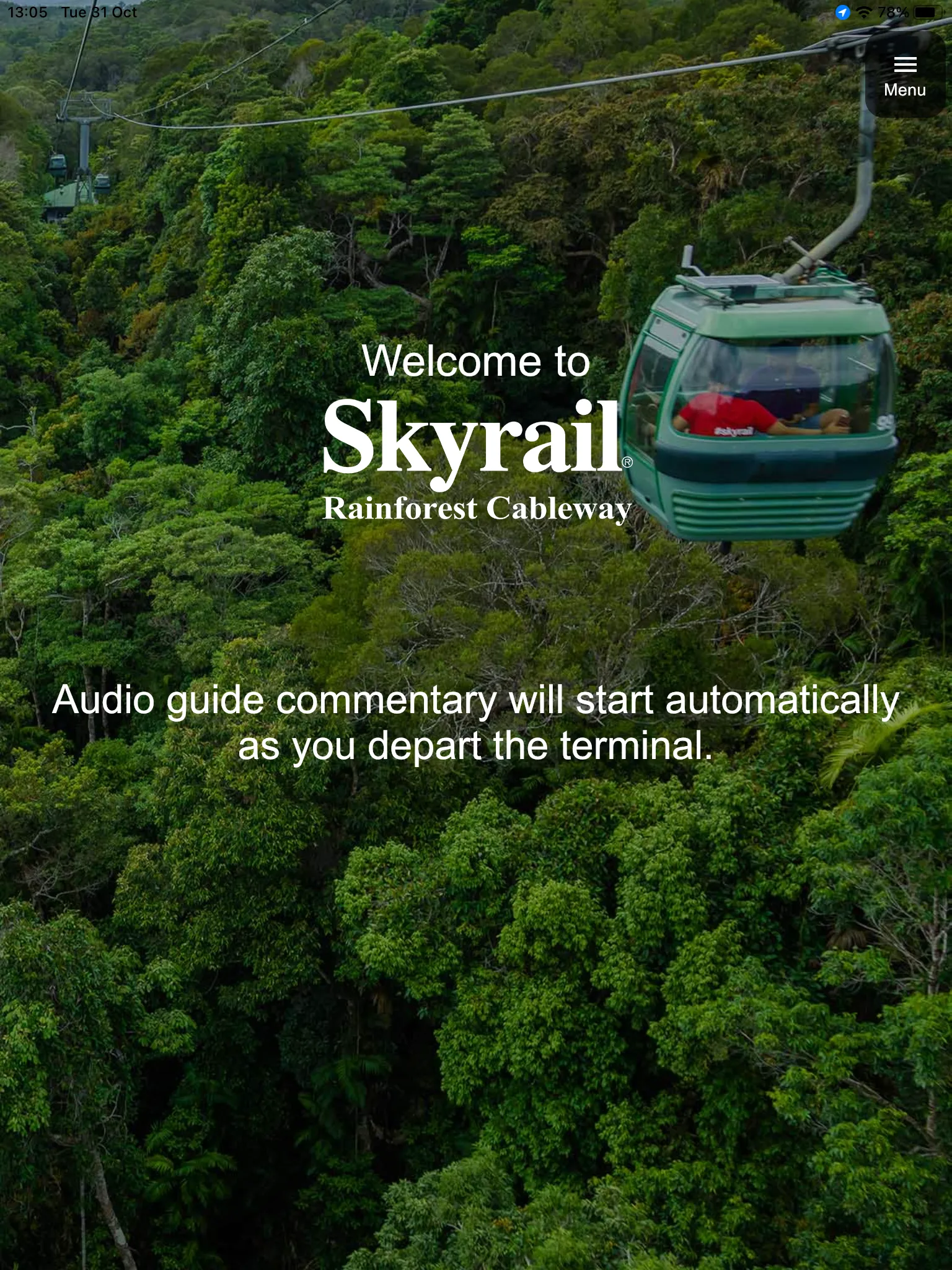 Skyrail audio interp. guide | Indus Appstore | Screenshot